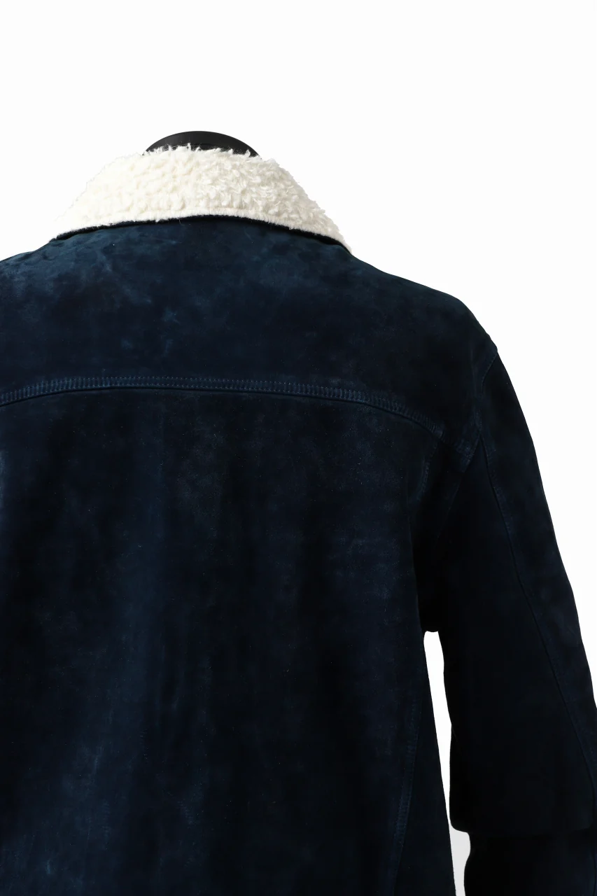 ISAMU KATAYAMA BACKLASH COVERALL JACKET / REVERSE CALF OBJECT DYED (NAVY) - Image 28