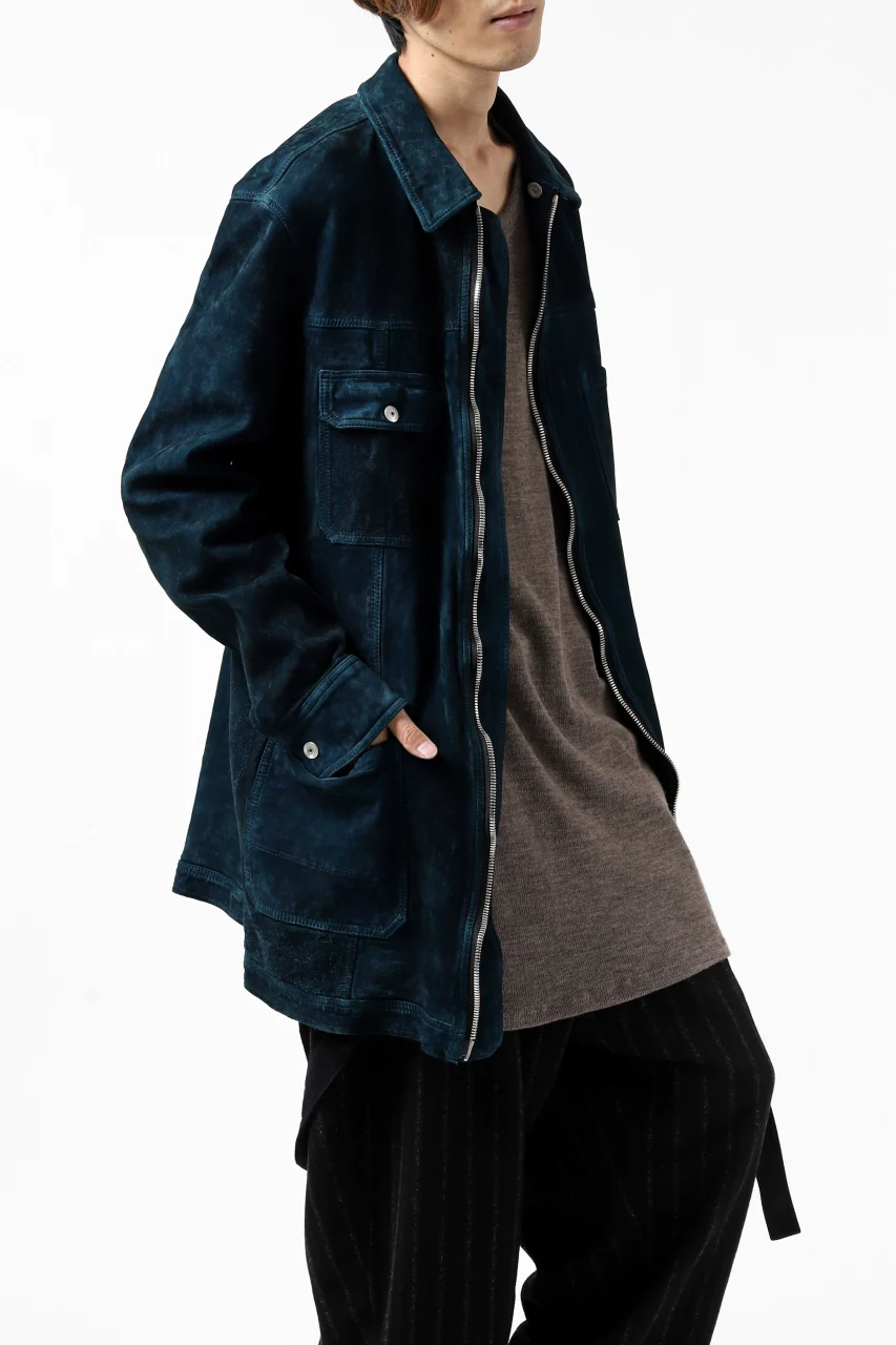 ISAMU KATAYAMA BACKLASH COVERALL JACKET / REVERSE CALF OBJECT DYED (NAVY) - Image 31