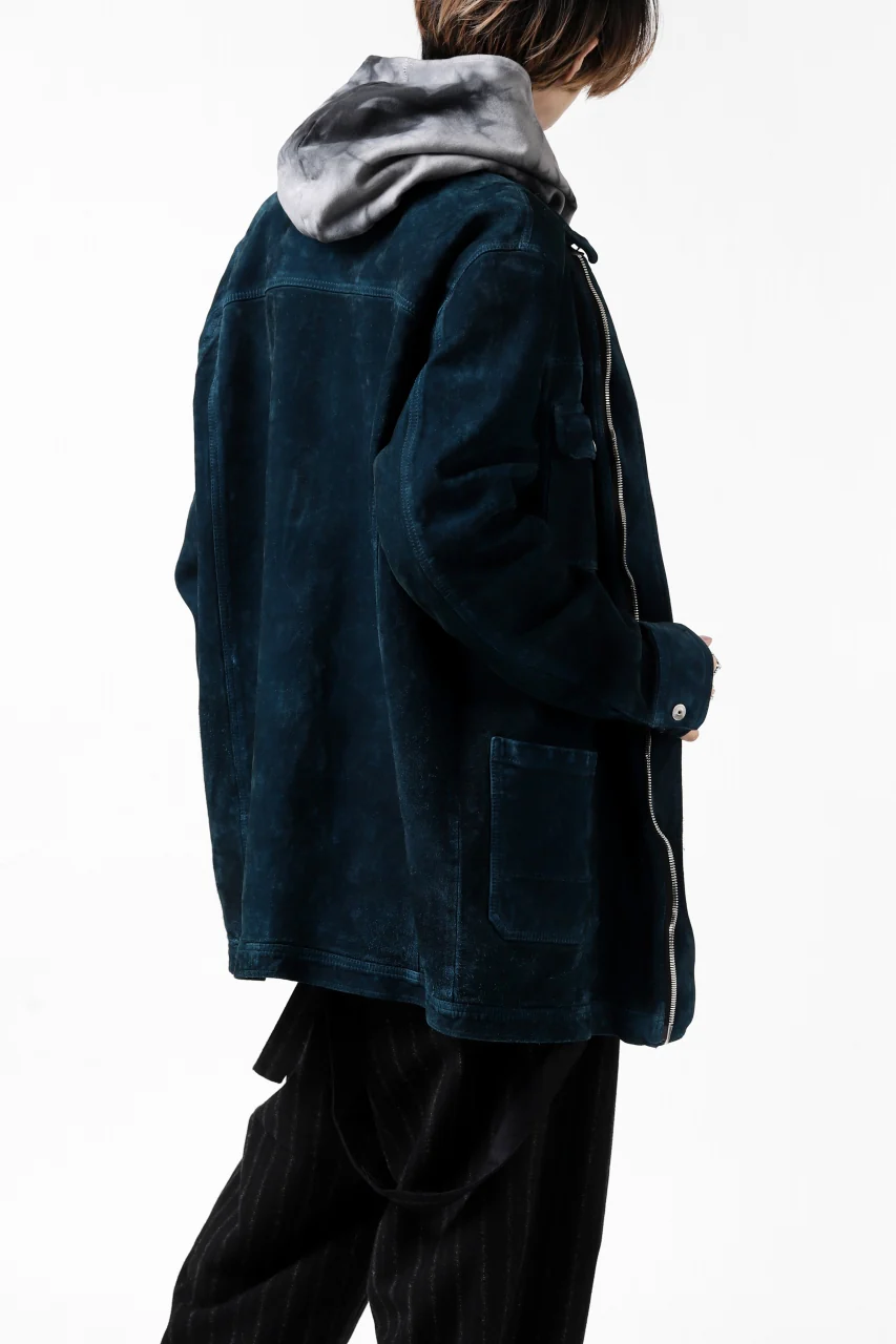 ISAMU KATAYAMA BACKLASH COVERALL JACKET / REVERSE CALF OBJECT DYED (NAVY) - Image 34