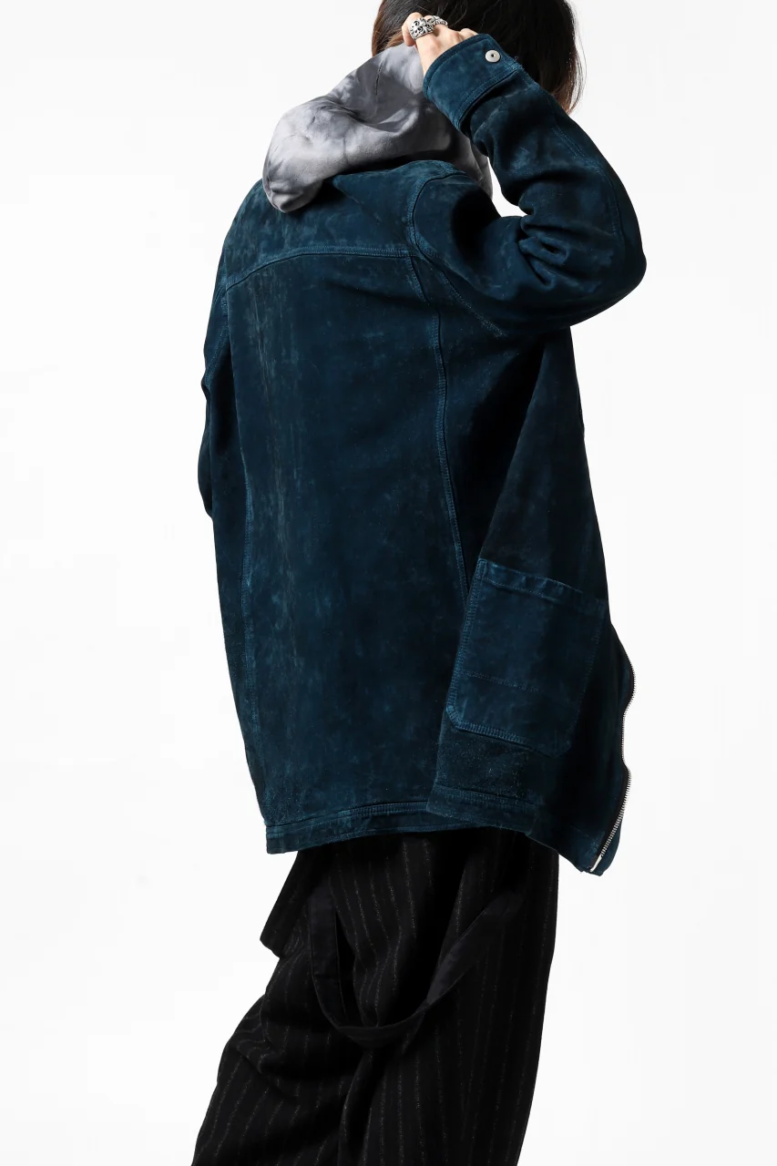 ISAMU KATAYAMA BACKLASH COVERALL JACKET / REVERSE CALF OBJECT DYED (NAVY) - Image 35