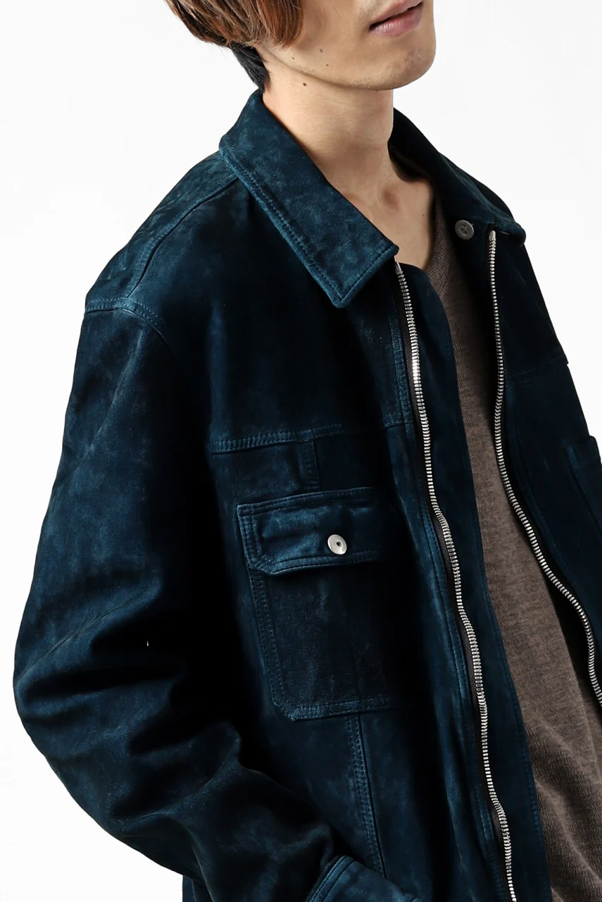 ISAMU KATAYAMA BACKLASH COVERALL JACKET / REVERSE CALF OBJECT DYED (NAVY) - Image 42