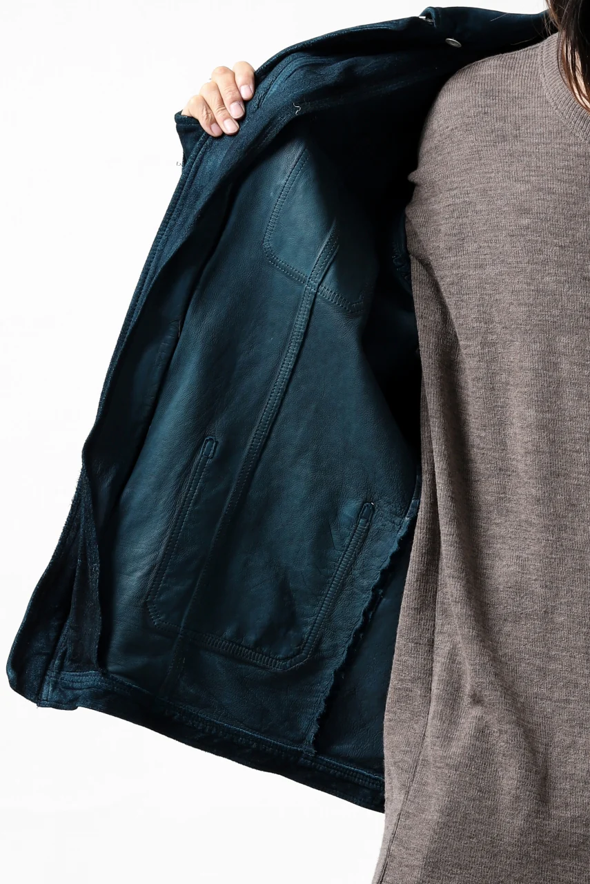 ISAMU KATAYAMA BACKLASH COVERALL JACKET / REVERSE CALF OBJECT DYED (NAVY) - Image 49