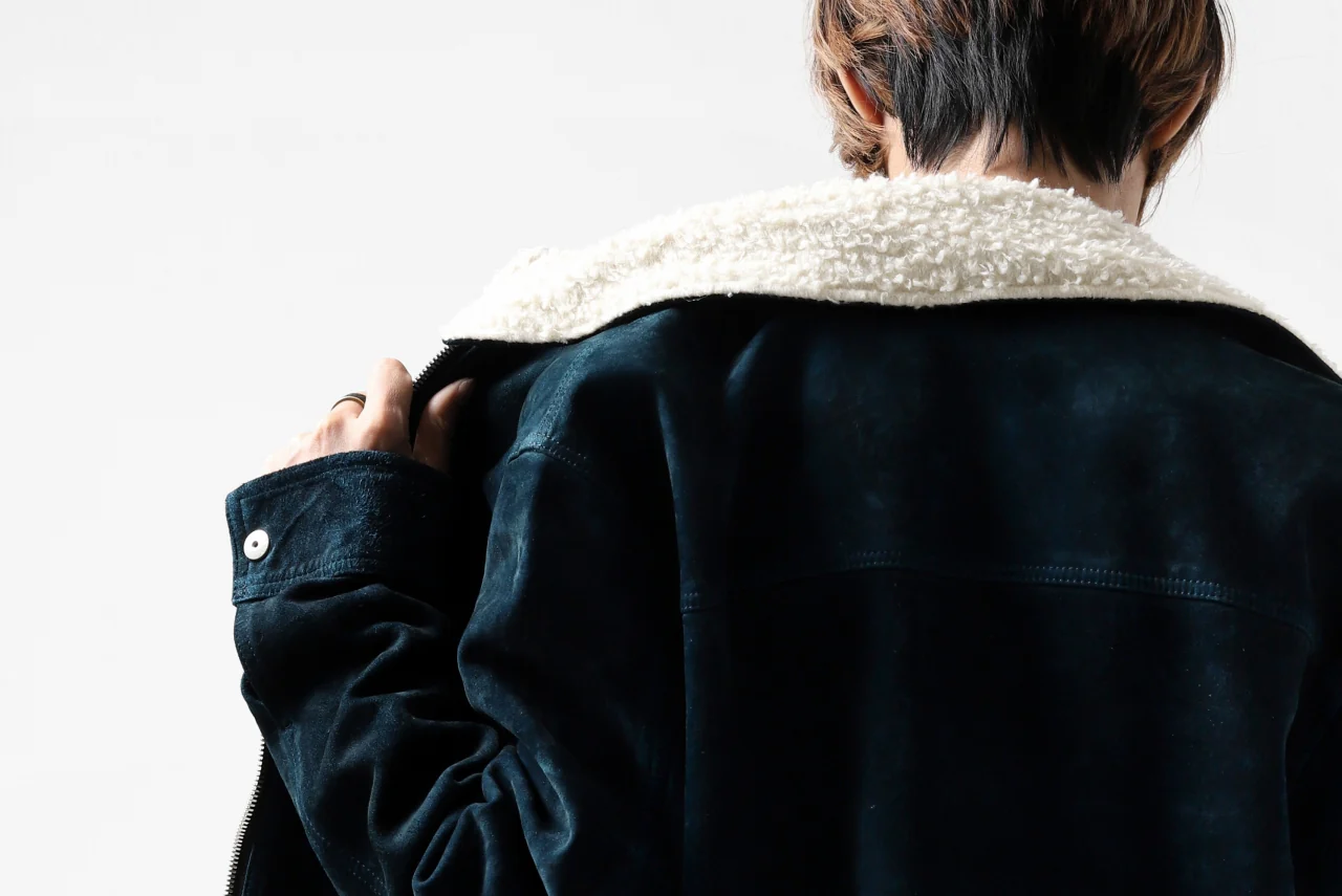 ISAMU KATAYAMA BACKLASH COVERALL JACKET / REVERSE CALF OBJECT DYED (NAVY) - Image 51