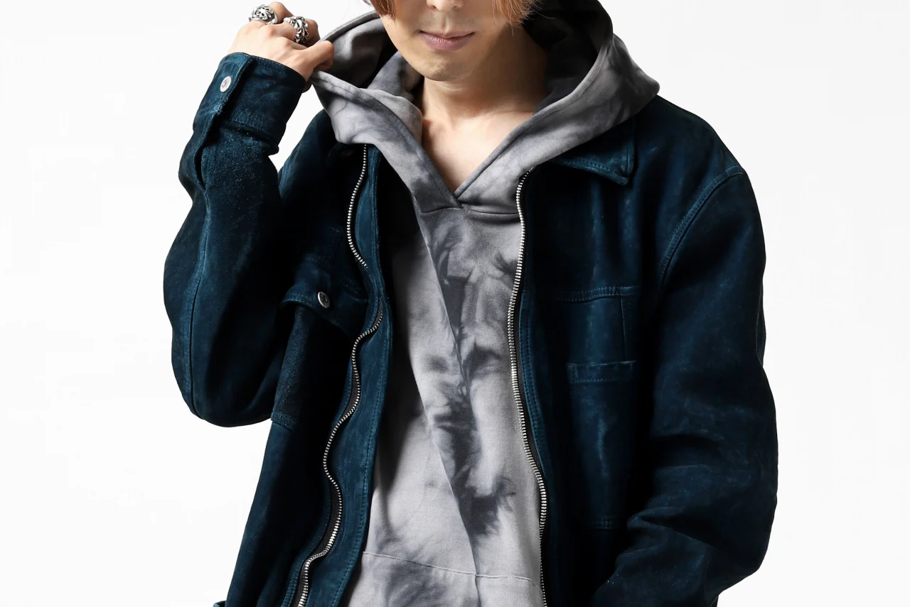 ISAMU KATAYAMA BACKLASH COVERALL JACKET / REVERSE CALF OBJECT DYED (NAVY) - Image 53