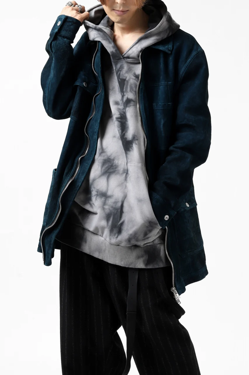 ISAMU KATAYAMA BACKLASH COVERALL JACKET / REVERSE CALF OBJECT DYED (NAVY) - Image 7