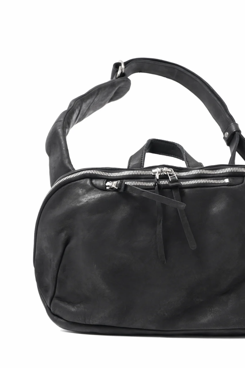 ISAMU KATAYAMA BACKLASH CROSSBODY BAG / DOUBLE-SHOULDER OBJECT DYED (BLACK) - Image 11