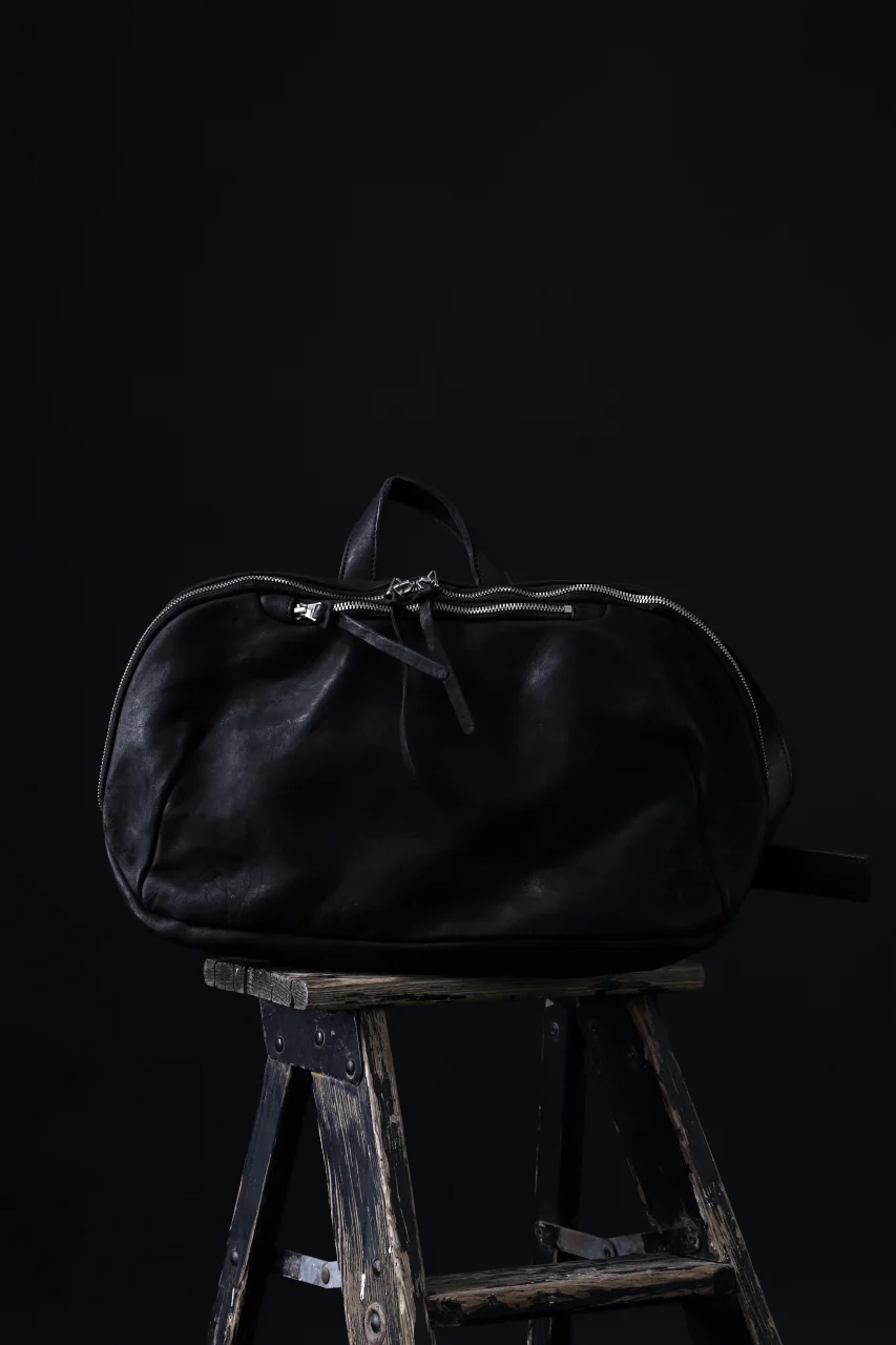 ISAMU KATAYAMA BACKLASH CROSSBODY BAG / DOUBLE-SHOULDER OBJECT DYED (BLACK) - Image 24