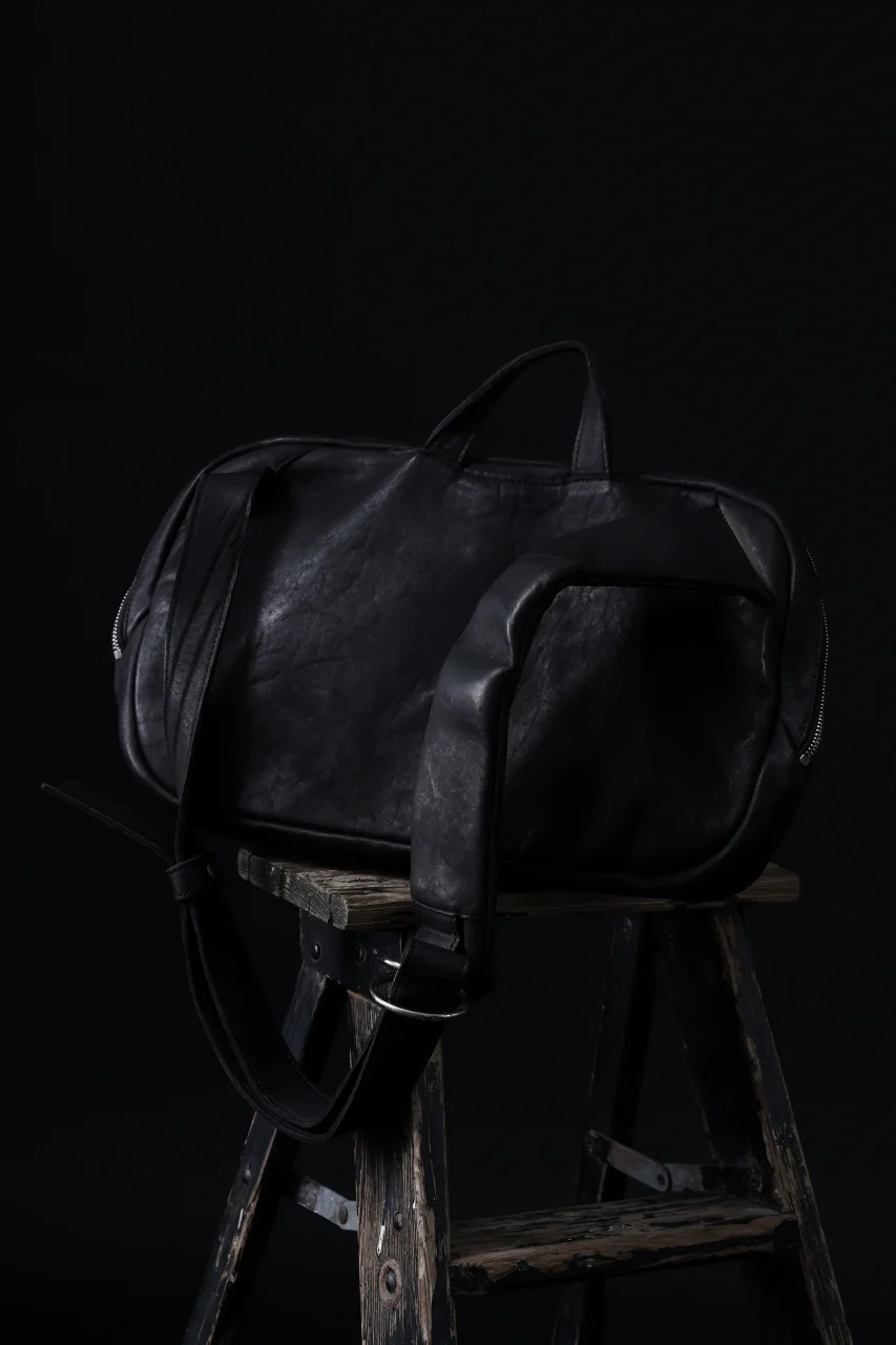 ISAMU KATAYAMA BACKLASH CROSSBODY BAG / DOUBLE-SHOULDER OBJECT DYED (BLACK) - Image 25