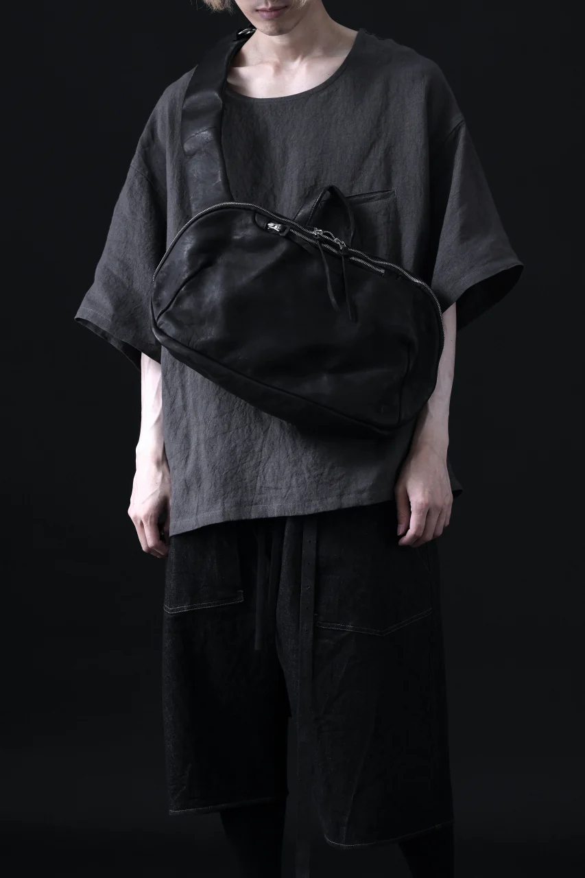 ISAMU KATAYAMA BACKLASH CROSSBODY BAG / DOUBLE-SHOULDER OBJECT DYED (BLACK) - Image 32