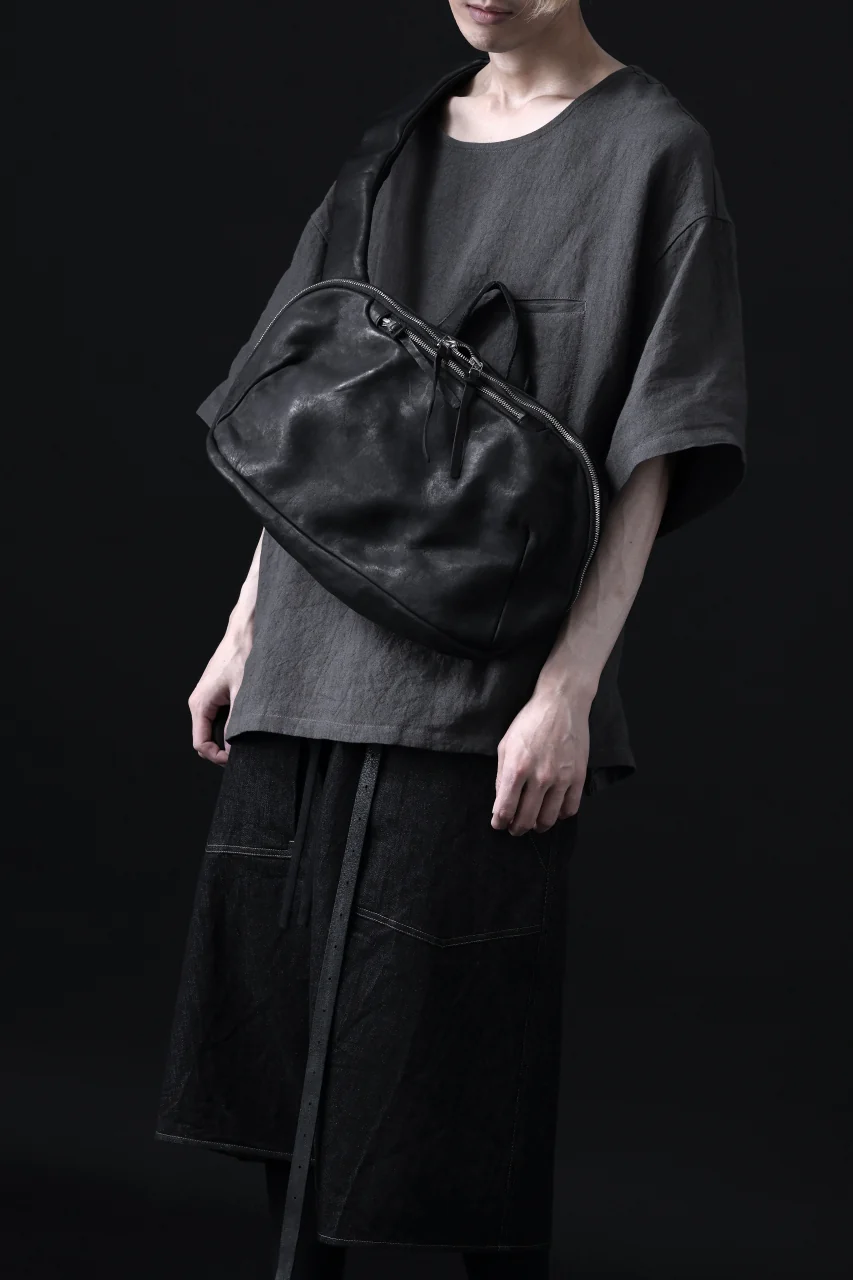 ISAMU KATAYAMA BACKLASH CROSSBODY BAG / DOUBLE-SHOULDER OBJECT DYED (BLACK) - Image 33