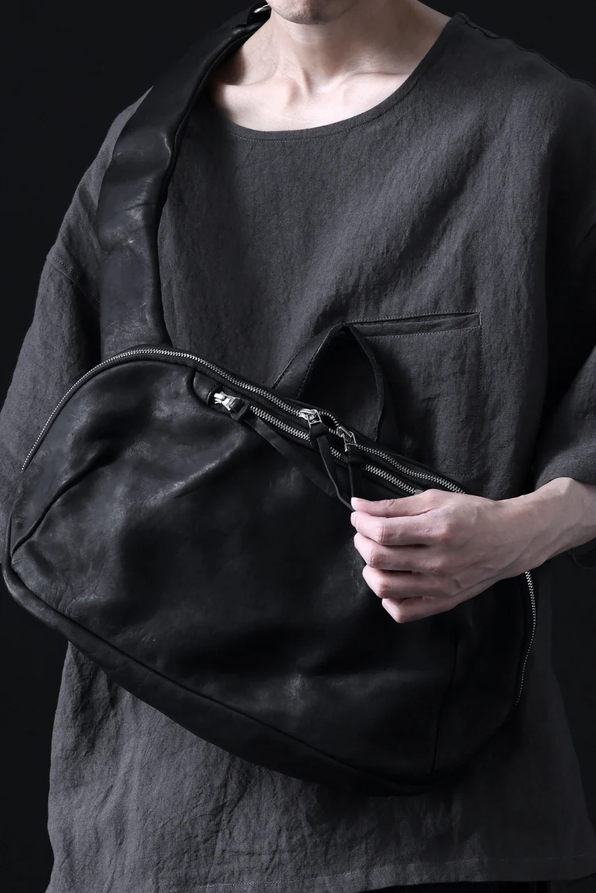 ISAMU KATAYAMA BACKLASH CROSSBODY BAG / DOUBLE-SHOULDER OBJECT DYED (BLACK) - Image 46