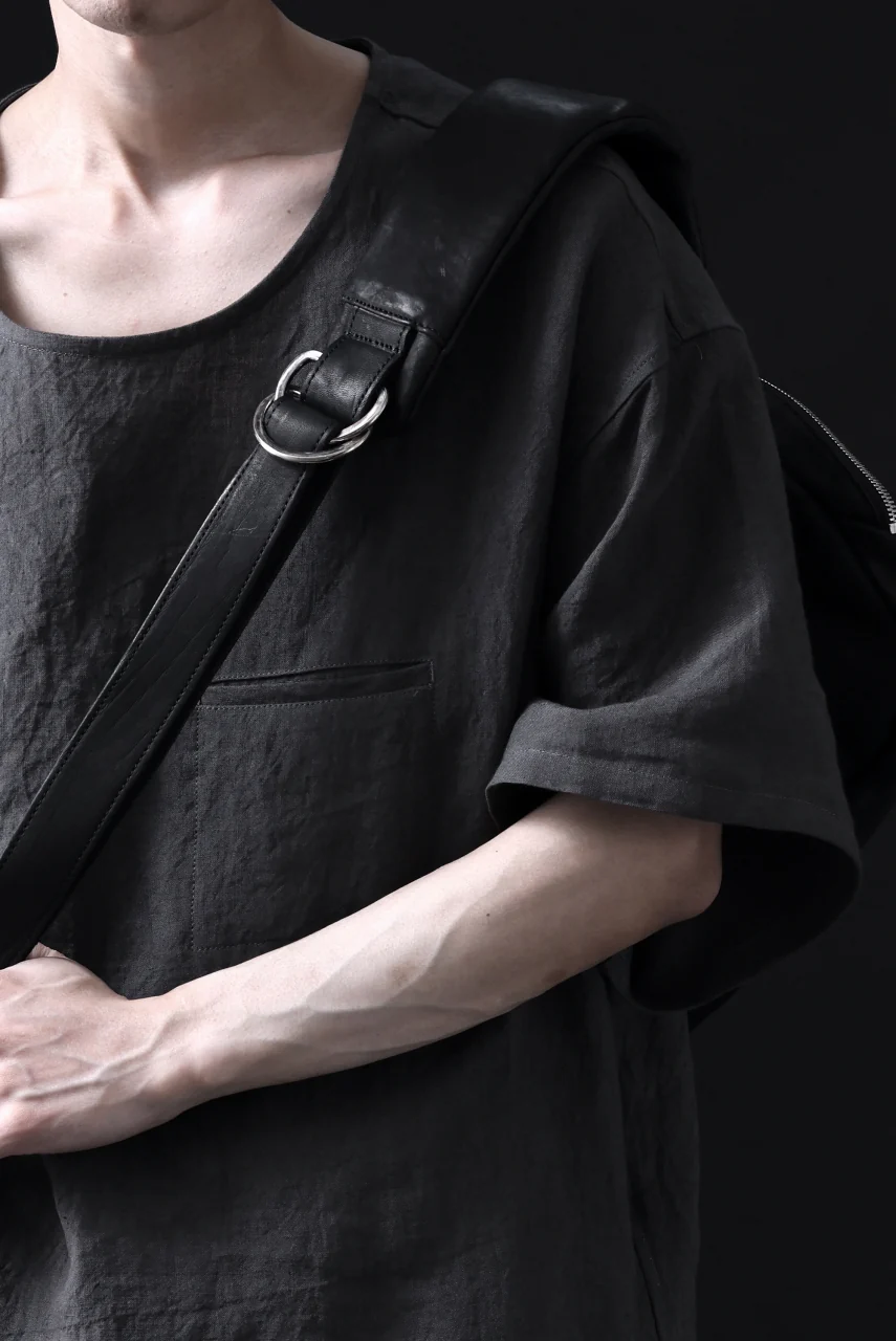 ISAMU KATAYAMA BACKLASH CROSSBODY BAG / DOUBLE-SHOULDER OBJECT DYED (BLACK) - Image 47