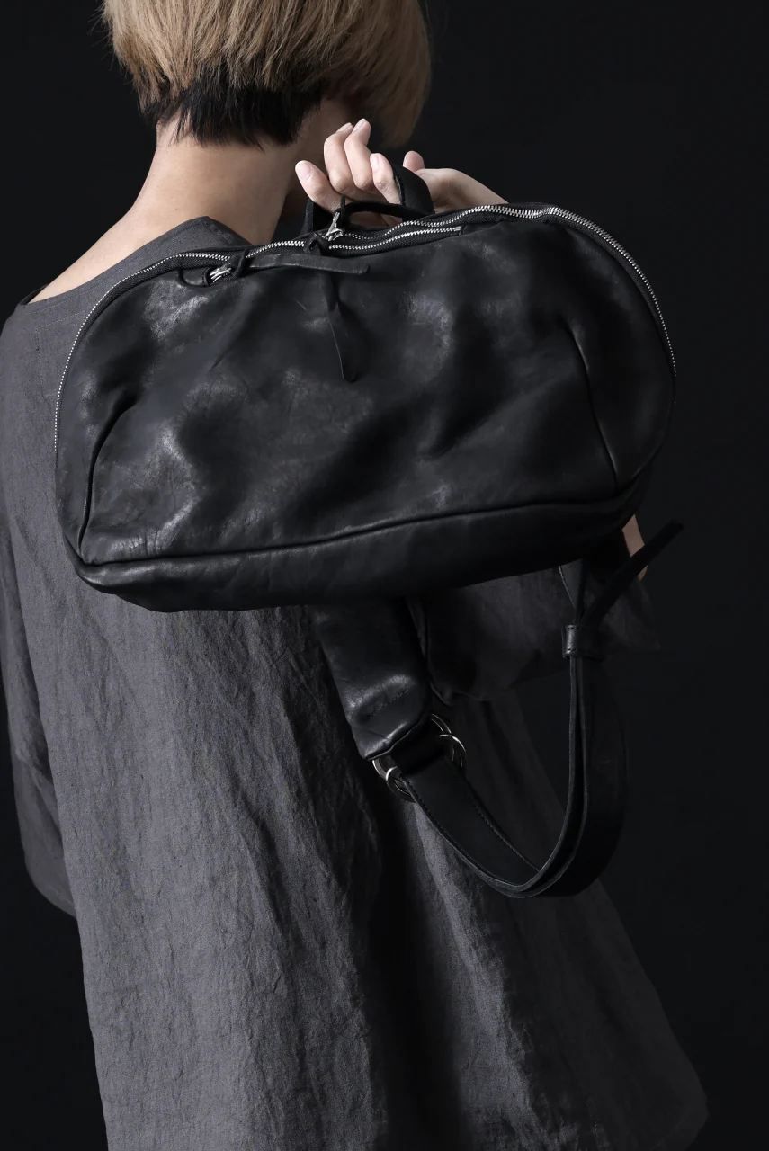 ISAMU KATAYAMA BACKLASH CROSSBODY BAG / DOUBLE-SHOULDER OBJECT DYED (BLACK) - Image 48