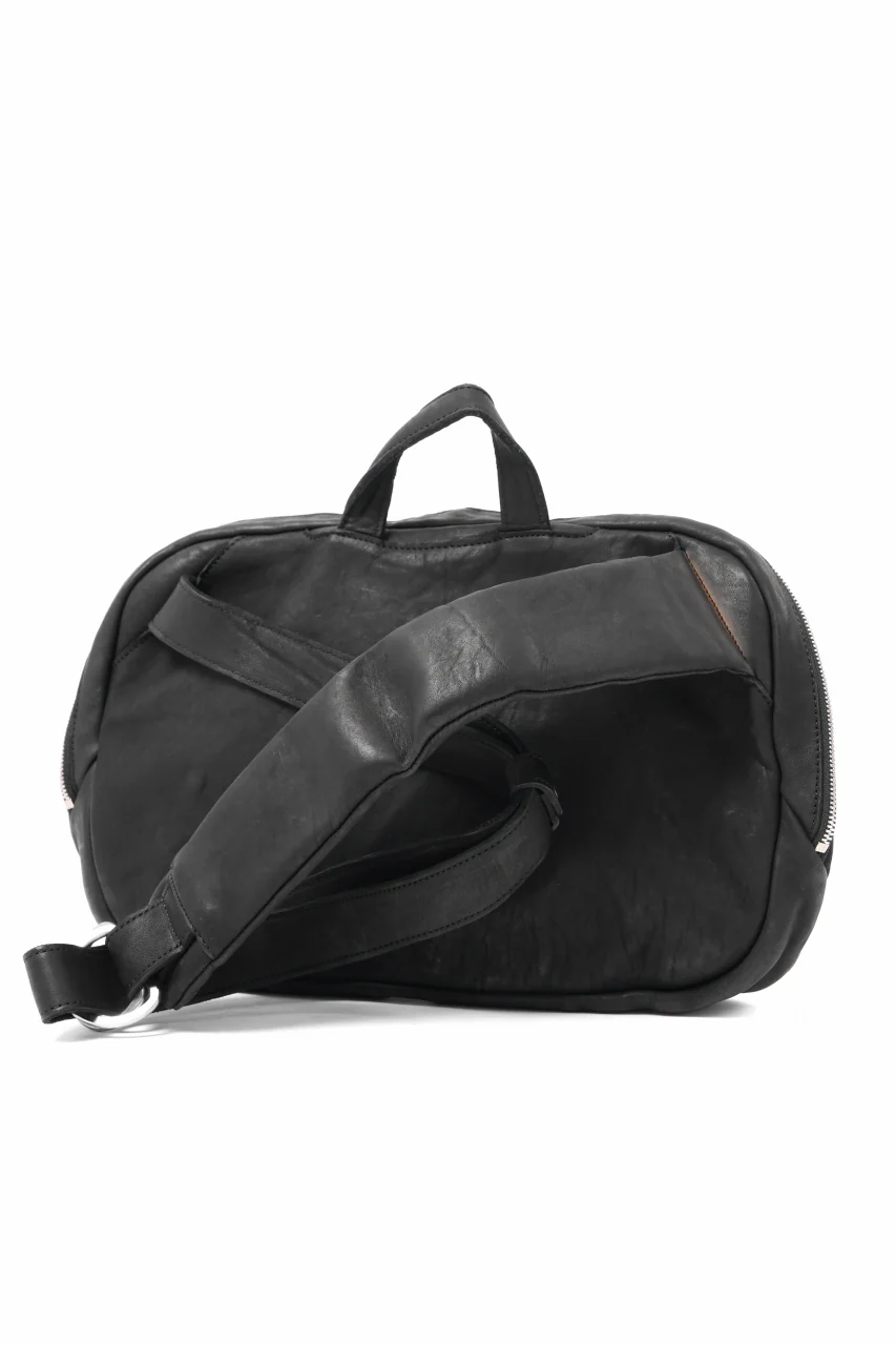 ISAMU KATAYAMA BACKLASH CROSSBODY BAG / DOUBLE-SHOULDER OBJECT DYED (BLACK) - Image 9