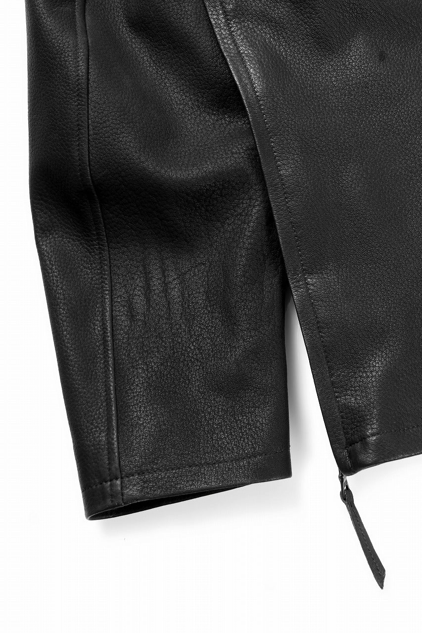 ISAMU KATAYAMA BACKLASH DEERSKIN LACE-UP PULLOVER SHIRT JACKET (BLACK) - Image 15