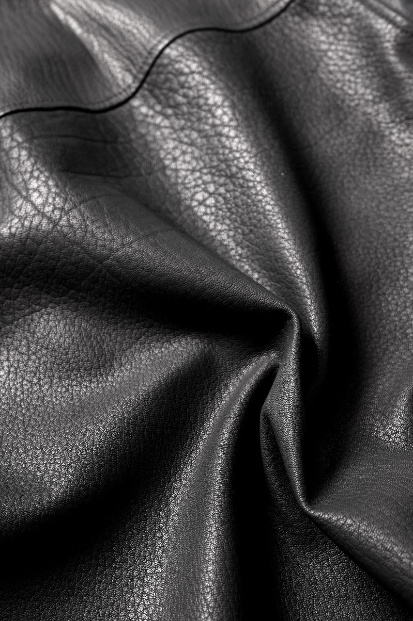 ISAMU KATAYAMA BACKLASH DEERSKIN LACE-UP PULLOVER SHIRT JACKET (BLACK) - Image 16