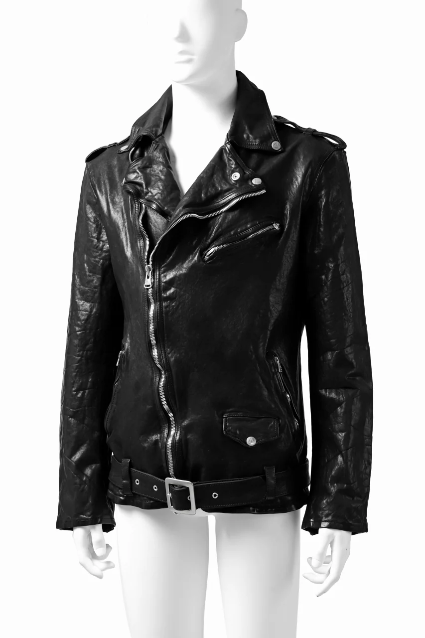 ISAMU KATAYAMA BACKLASH DOUBLE BREASTED JACKET / DOUBLE-SHOULDER OBJECT DYED (BLACK) - Image 17