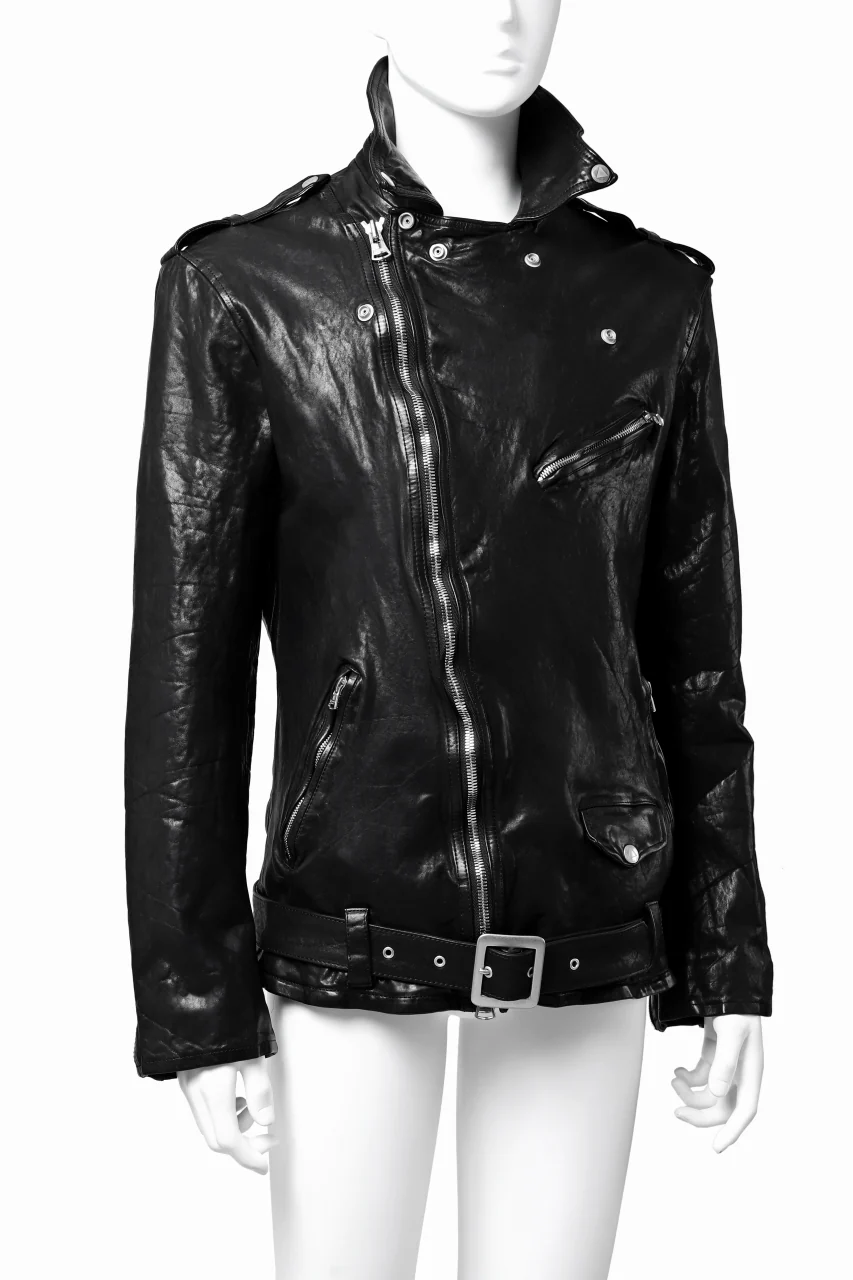 ISAMU KATAYAMA BACKLASH DOUBLE BREASTED JACKET / DOUBLE-SHOULDER OBJECT DYED (BLACK) - Image 22