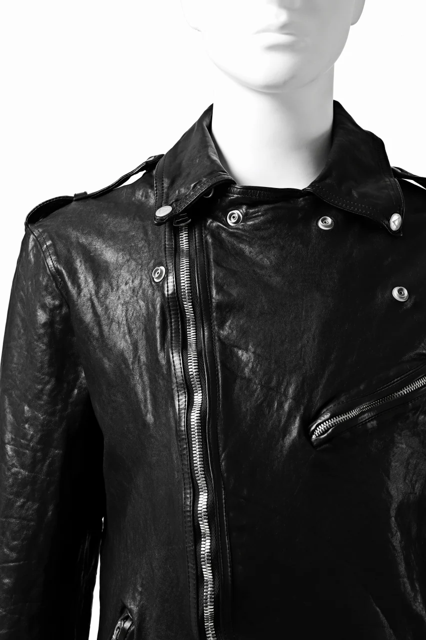 ISAMU KATAYAMA BACKLASH DOUBLE BREASTED JACKET / DOUBLE-SHOULDER OBJECT DYED (BLACK) - Image 26