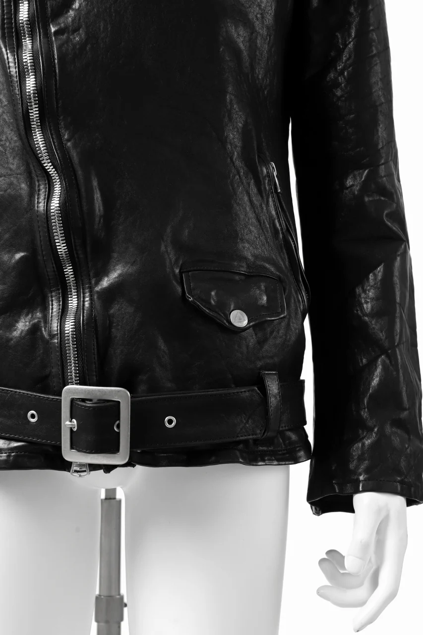 ISAMU KATAYAMA BACKLASH DOUBLE BREASTED JACKET / DOUBLE-SHOULDER OBJECT DYED (BLACK) - Image 27