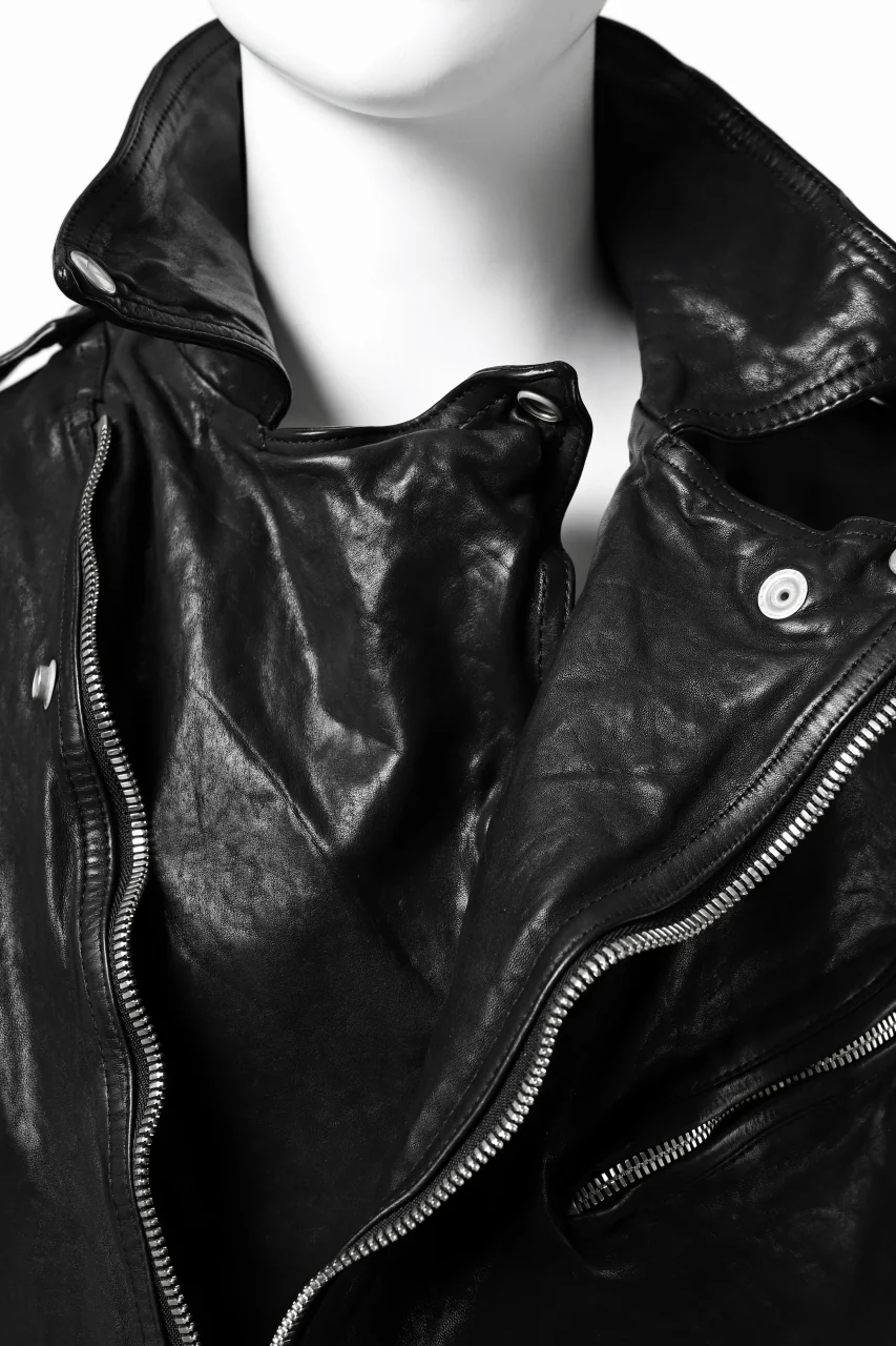 ISAMU KATAYAMA BACKLASH DOUBLE BREASTED JACKET / DOUBLE-SHOULDER OBJECT DYED (BLACK) - Image 33