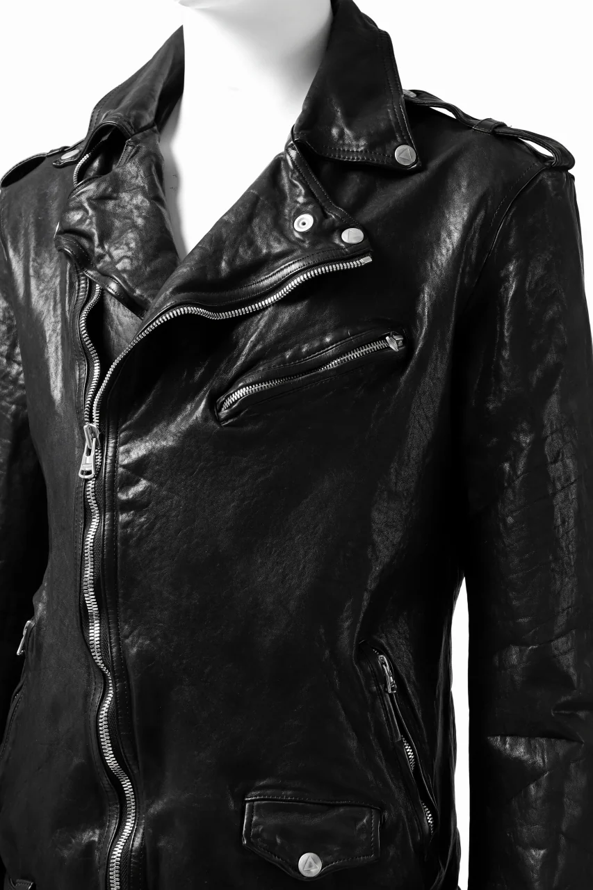 ISAMU KATAYAMA BACKLASH DOUBLE BREASTED JACKET / DOUBLE-SHOULDER OBJECT DYED (BLACK) - Image 35