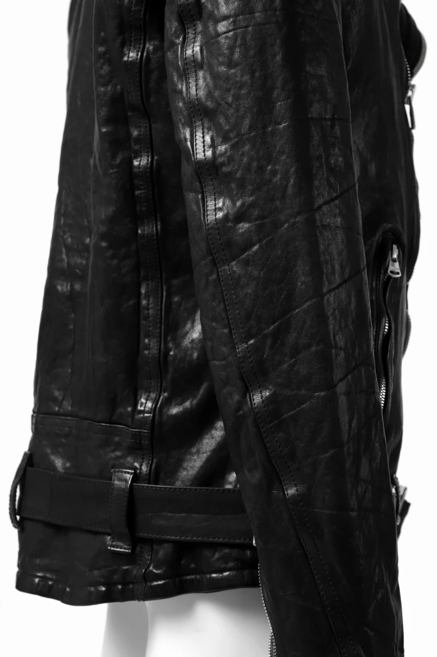 ISAMU KATAYAMA BACKLASH DOUBLE BREASTED JACKET / DOUBLE-SHOULDER OBJECT DYED (BLACK) - Image 48
