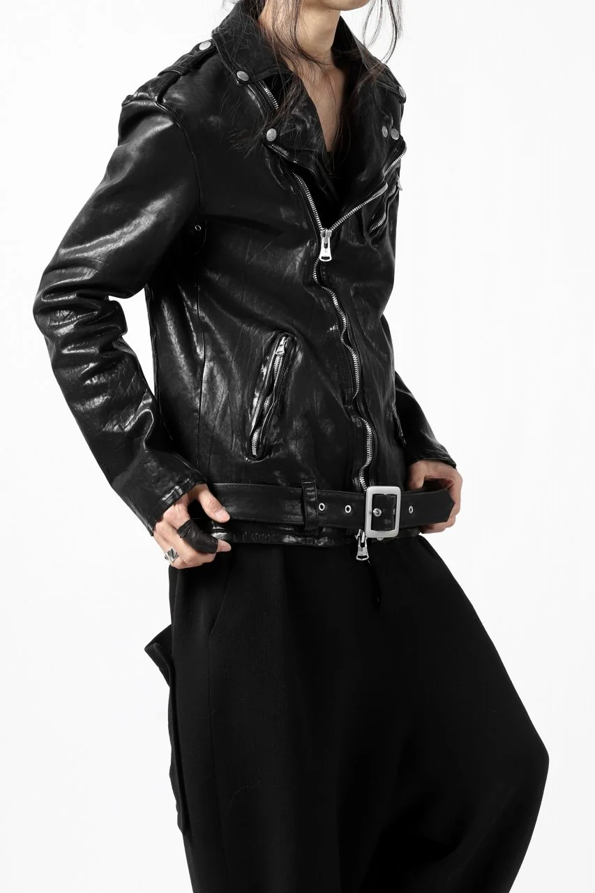 ISAMU KATAYAMA BACKLASH DOUBLE BREASTED JACKET / DOUBLE-SHOULDER OBJECT DYED (BLACK) - Image 57