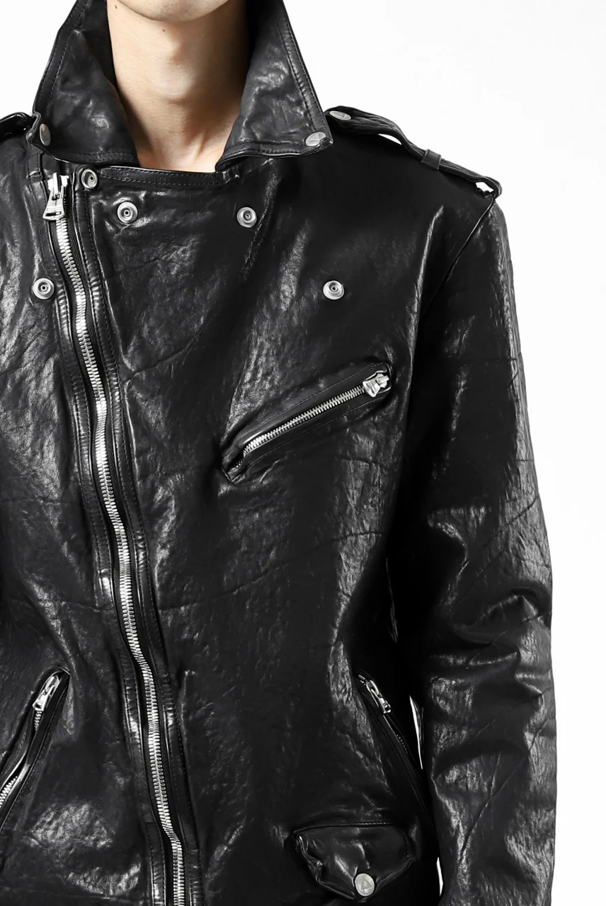 ISAMU KATAYAMA BACKLASH DOUBLE BREASTED JACKET / DOUBLE-SHOULDER OBJECT DYED (BLACK) - Image 68