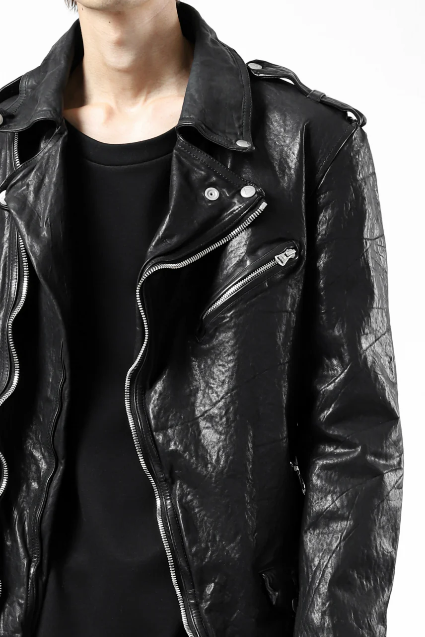 ISAMU KATAYAMA BACKLASH DOUBLE BREASTED JACKET / DOUBLE-SHOULDER OBJECT DYED (BLACK) - Image 72
