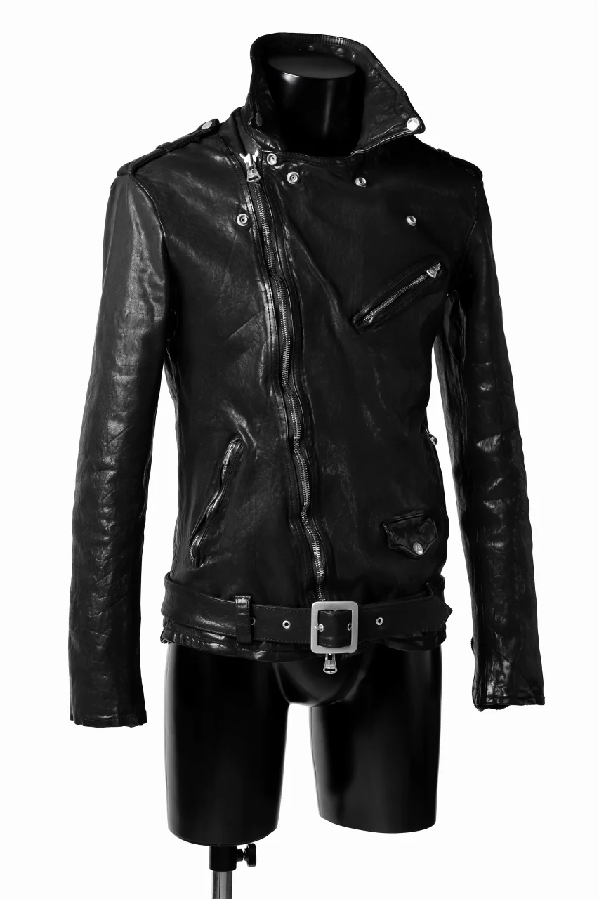 ISAMU KATAYAMA BACKLASH DOUBLE BREASTED JACKET / DOUBLE-SHOULDER OBJECT DYED (BLACK) - Image 10