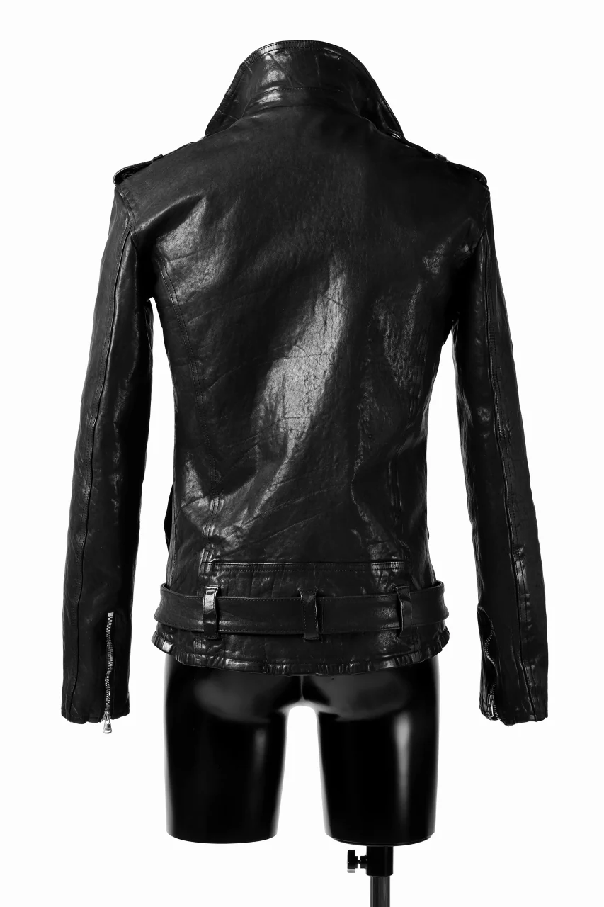 ISAMU KATAYAMA BACKLASH DOUBLE BREASTED JACKET / DOUBLE-SHOULDER OBJECT DYED (BLACK) - Image 11