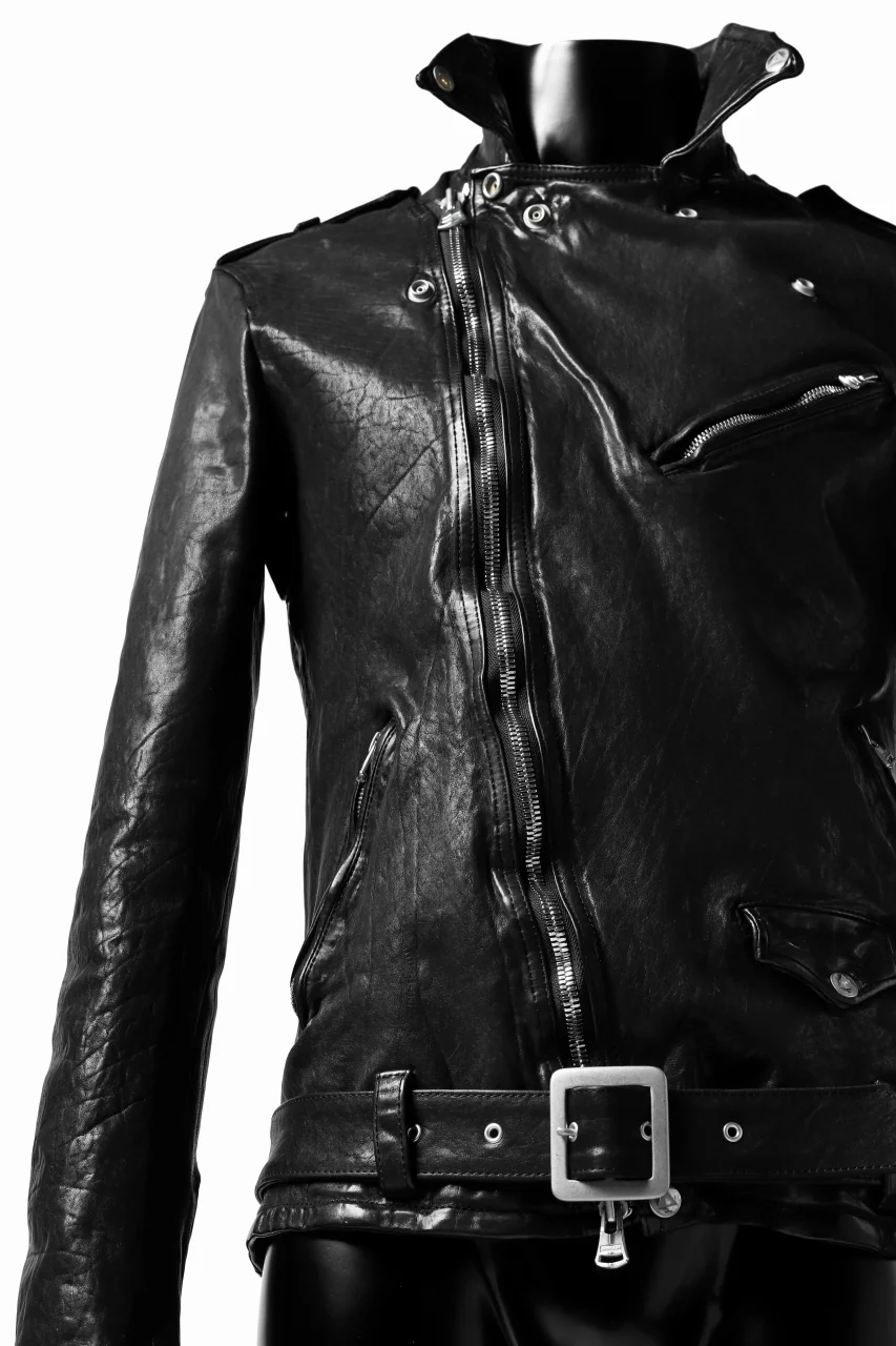 ISAMU KATAYAMA BACKLASH DOUBLE BREASTED JACKET / DOUBLE-SHOULDER OBJECT DYED (BLACK) - Image 17