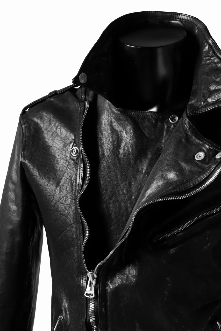 ISAMU KATAYAMA BACKLASH DOUBLE BREASTED JACKET / DOUBLE-SHOULDER OBJECT DYED (BLACK) - Image 22