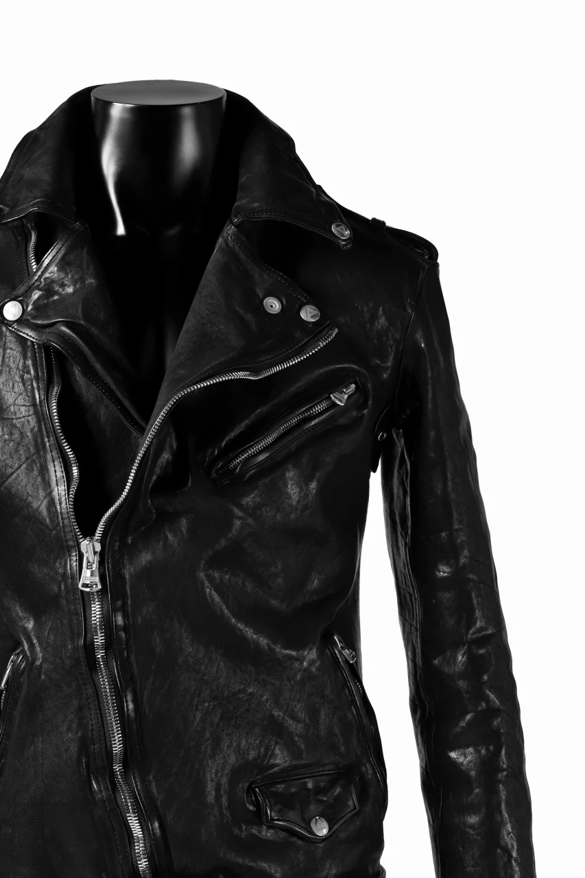 ISAMU KATAYAMA BACKLASH DOUBLE BREASTED JACKET / DOUBLE-SHOULDER OBJECT DYED (BLACK) - Image 23