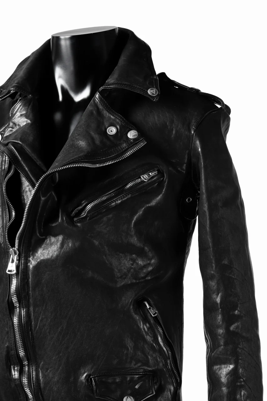 ISAMU KATAYAMA BACKLASH DOUBLE BREASTED JACKET / DOUBLE-SHOULDER OBJECT DYED (BLACK) - Image 25