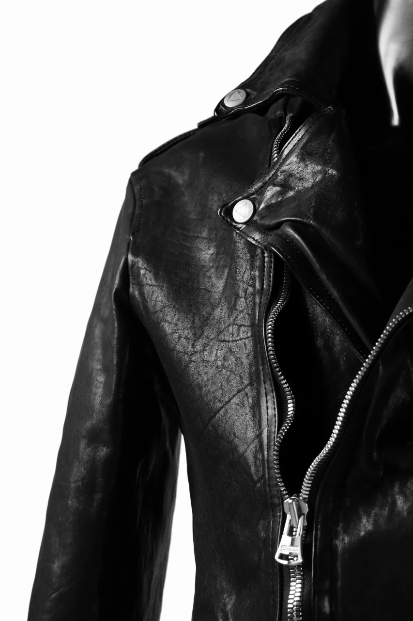 ISAMU KATAYAMA BACKLASH DOUBLE BREASTED JACKET / DOUBLE-SHOULDER OBJECT DYED (BLACK) - Image 26