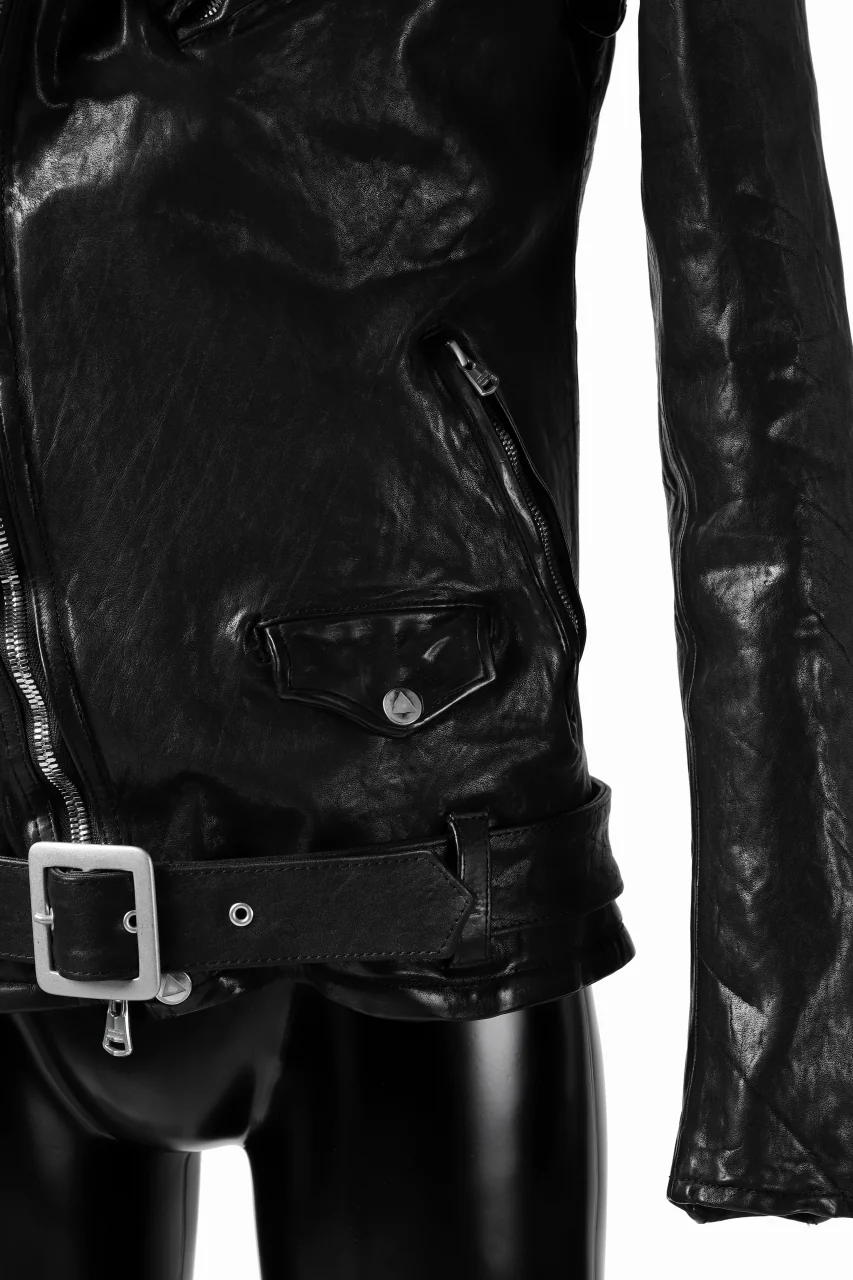 ISAMU KATAYAMA BACKLASH DOUBLE BREASTED JACKET / DOUBLE-SHOULDER OBJECT DYED (BLACK) - Image 27
