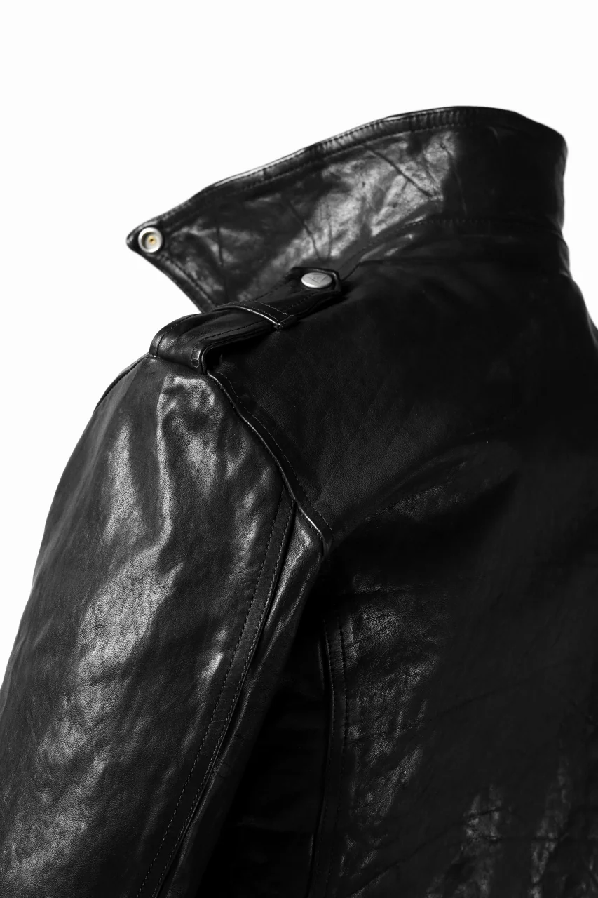ISAMU KATAYAMA BACKLASH DOUBLE BREASTED JACKET / DOUBLE-SHOULDER OBJECT DYED (BLACK) - Image 39