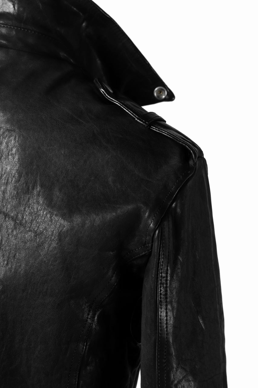 ISAMU KATAYAMA BACKLASH DOUBLE BREASTED JACKET / DOUBLE-SHOULDER OBJECT DYED (BLACK) - Image 42