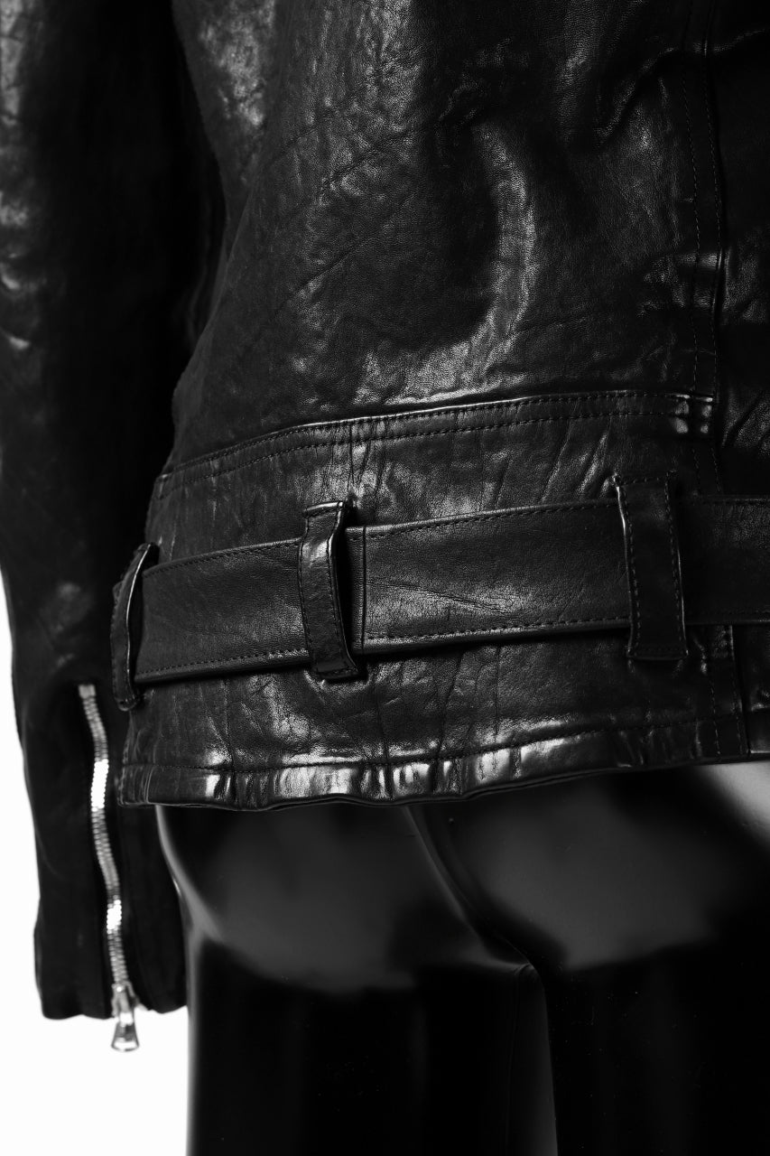 ISAMU KATAYAMA BACKLASH DOUBLE BREASTED JACKET / DOUBLE-SHOULDER OBJECT DYED (BLACK) - Image 44