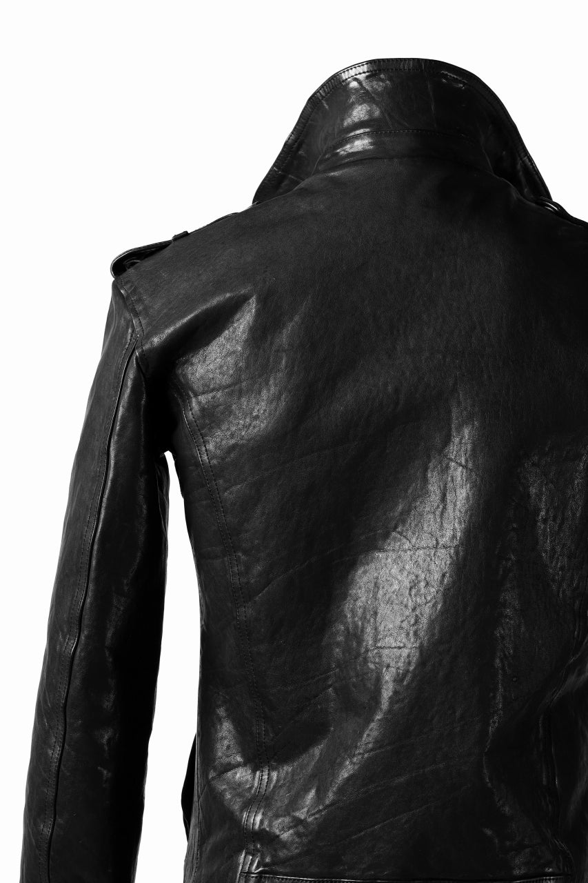 ISAMU KATAYAMA BACKLASH DOUBLE BREASTED JACKET / DOUBLE-SHOULDER OBJECT DYED (BLACK) - Image 47