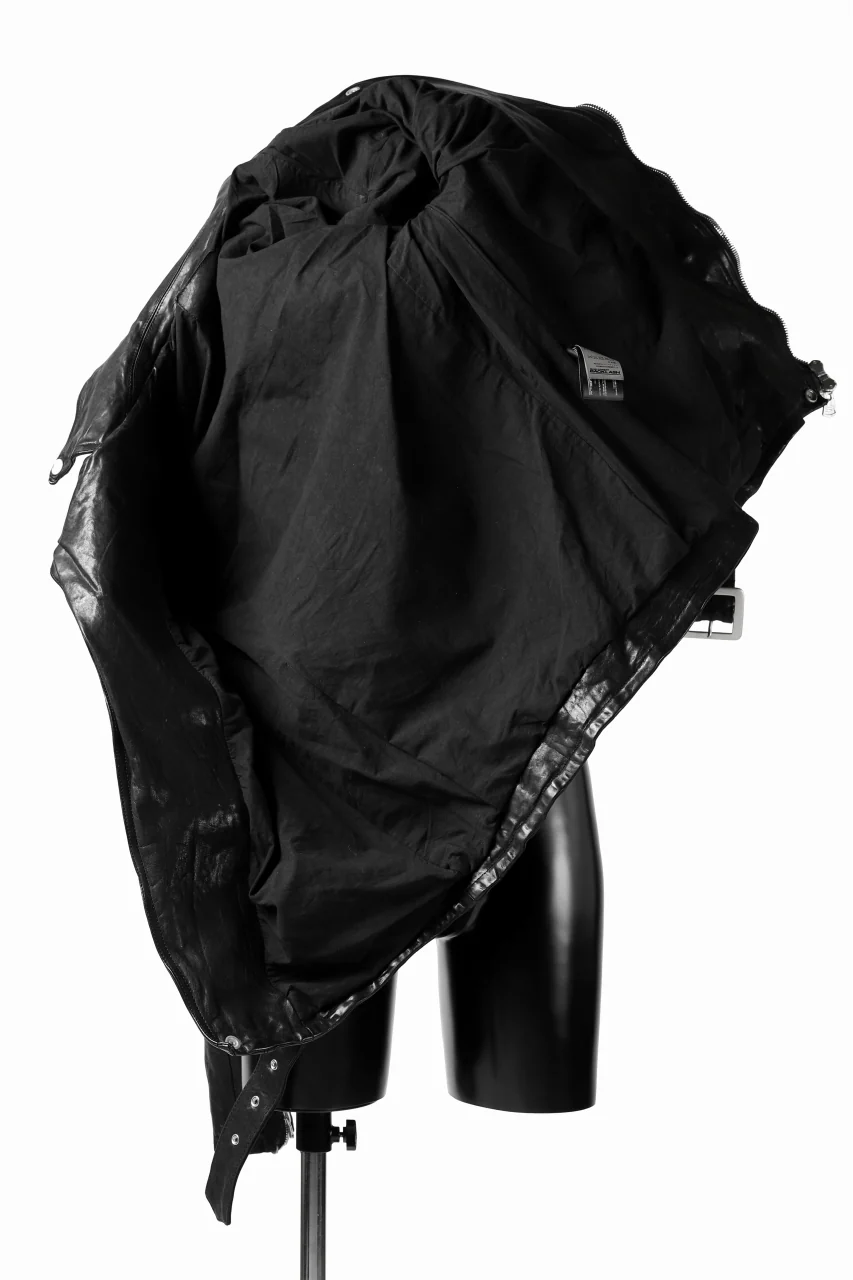 ISAMU KATAYAMA BACKLASH DOUBLE BREASTED JACKET / DOUBLE-SHOULDER OBJECT DYED (BLACK) - Image 50