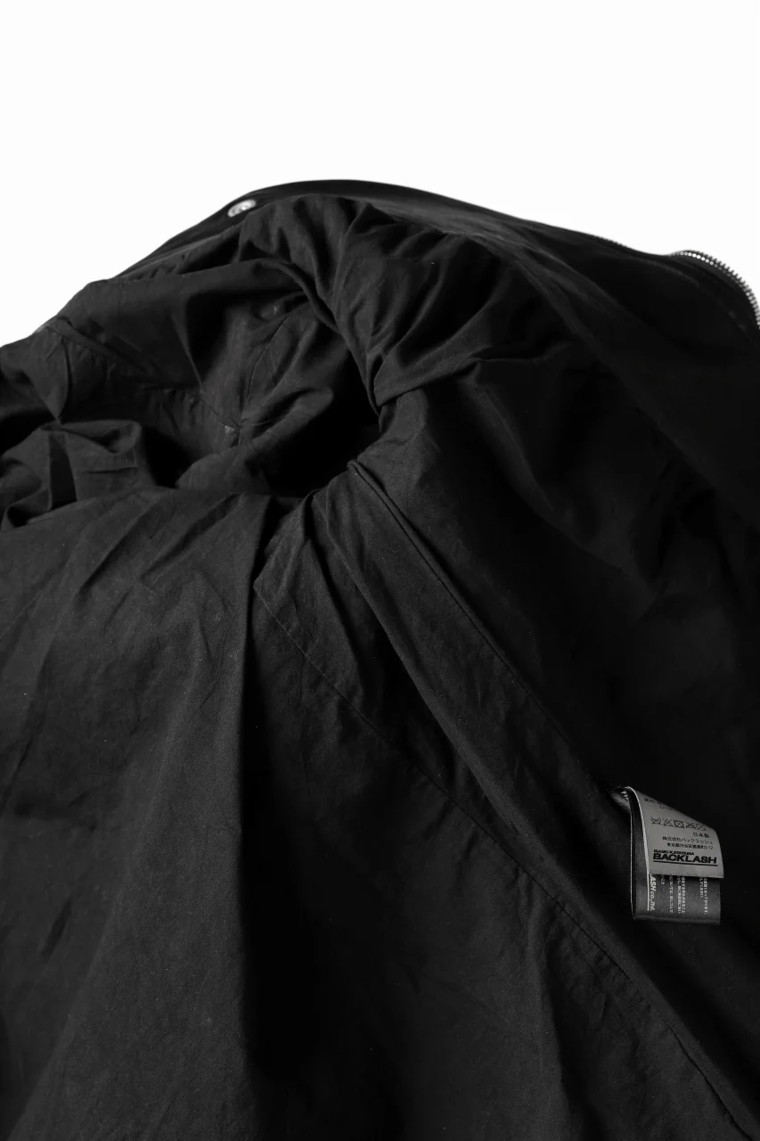 ISAMU KATAYAMA BACKLASH DOUBLE BREASTED JACKET / DOUBLE-SHOULDER OBJECT DYED (BLACK) - Image 51