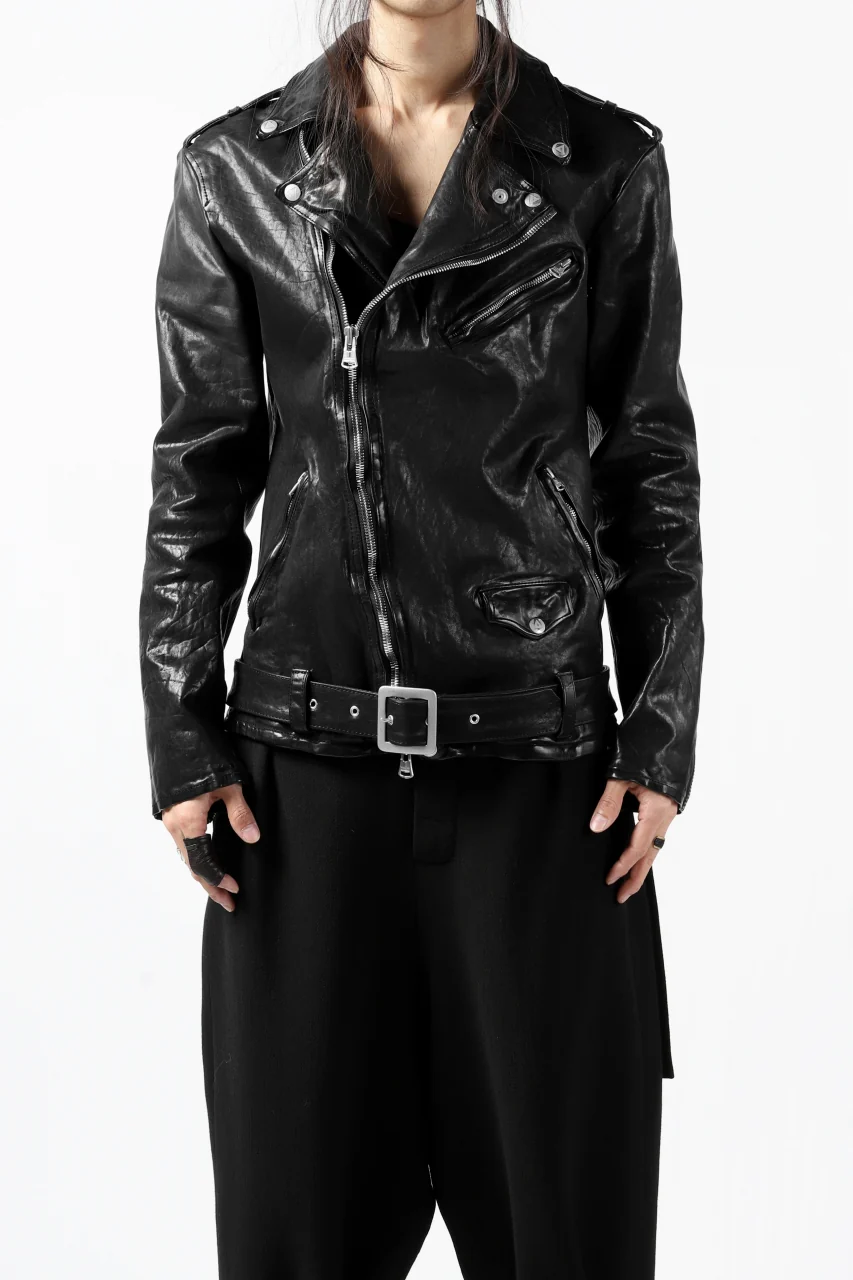ISAMU KATAYAMA BACKLASH DOUBLE BREASTED JACKET / DOUBLE-SHOULDER OBJECT DYED (BLACK) - Image 56