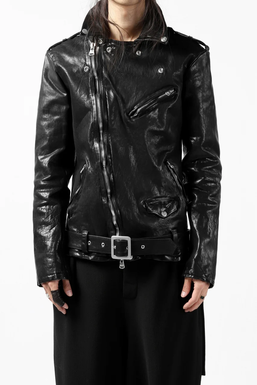 ISAMU KATAYAMA BACKLASH DOUBLE BREASTED JACKET / DOUBLE-SHOULDER OBJECT DYED (BLACK) - Image 57