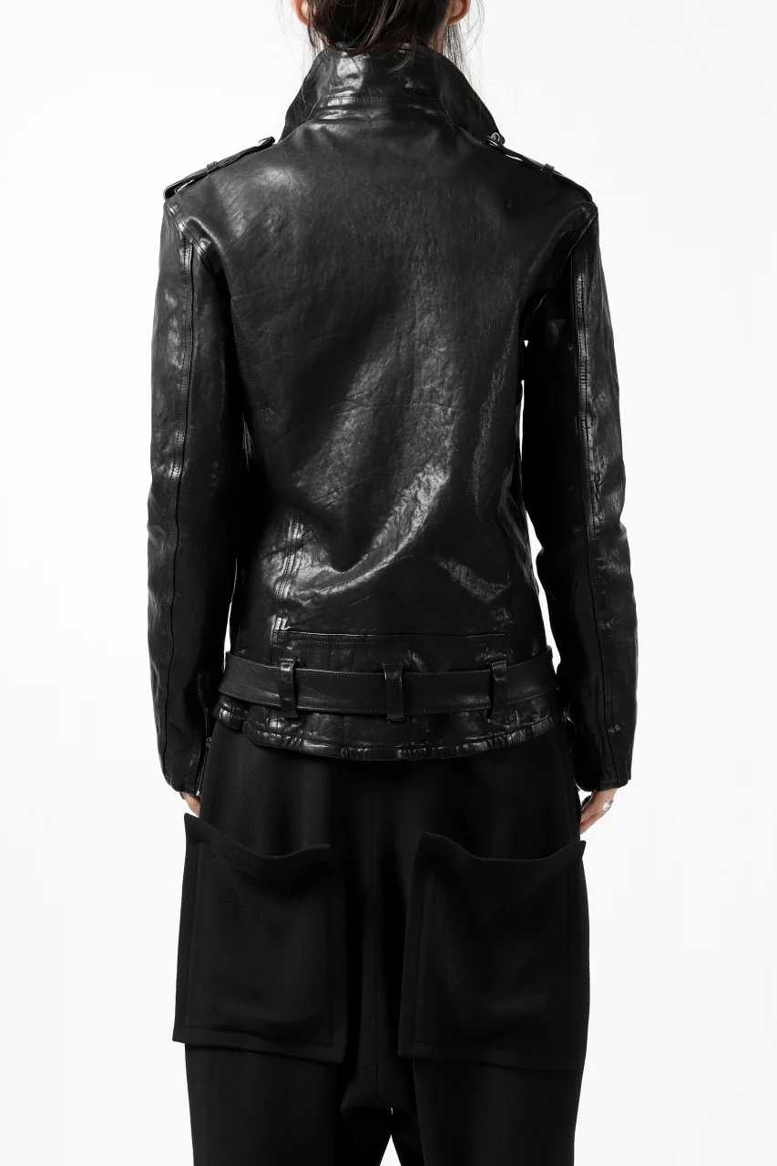 ISAMU KATAYAMA BACKLASH DOUBLE BREASTED JACKET / DOUBLE-SHOULDER OBJECT DYED (BLACK) - Image 58