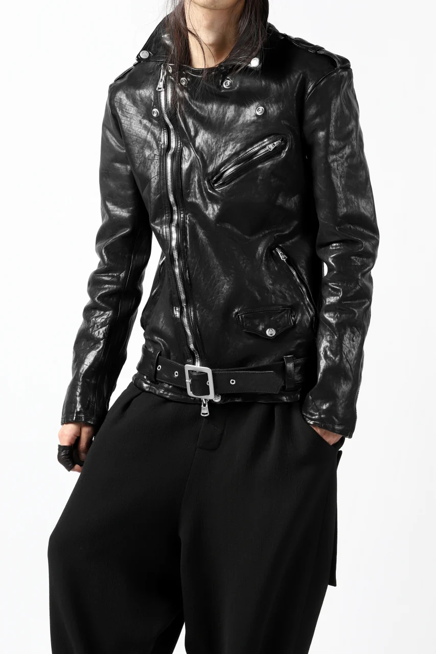 ISAMU KATAYAMA BACKLASH DOUBLE BREASTED JACKET / DOUBLE-SHOULDER OBJECT DYED (BLACK) - Image 66