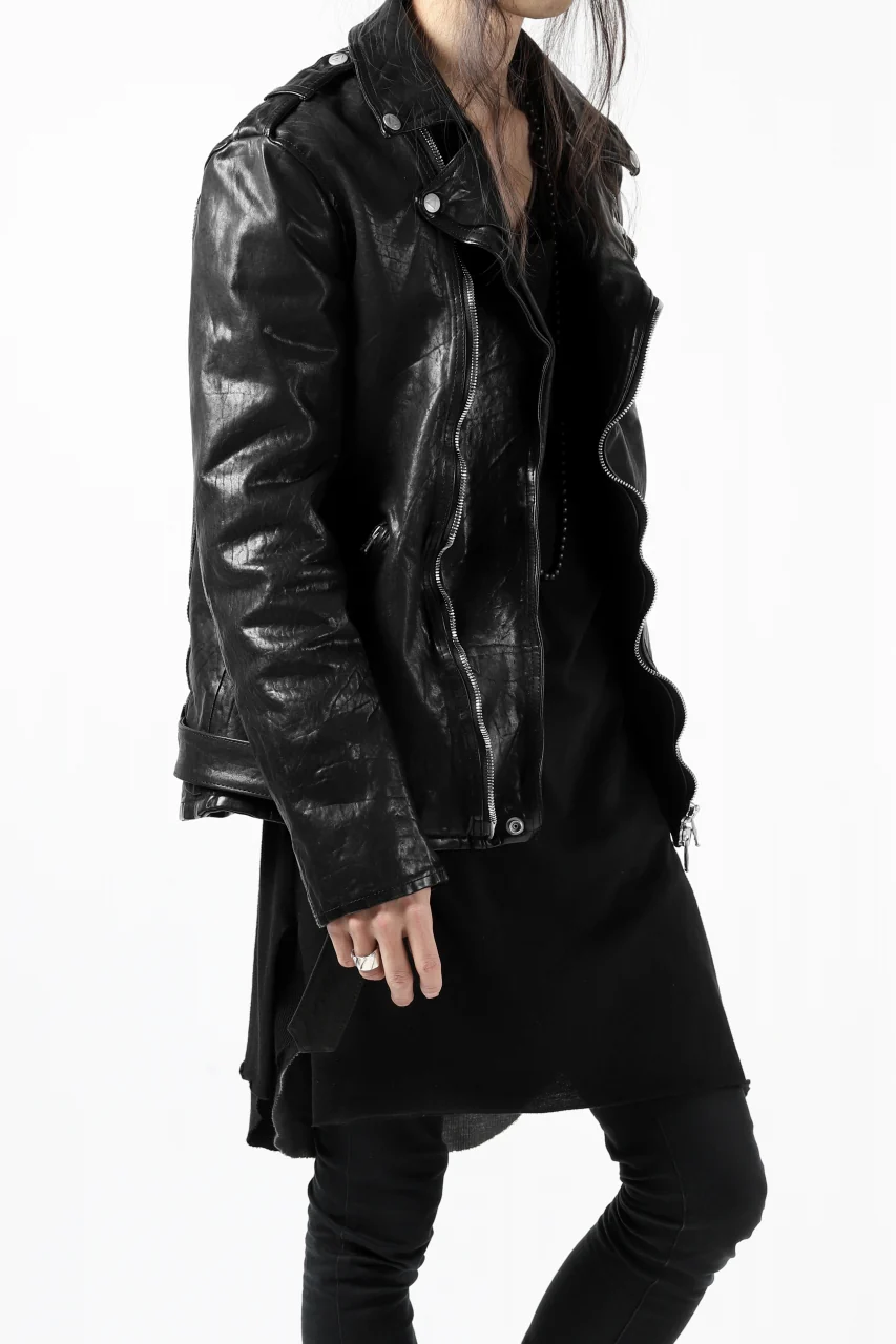 ISAMU KATAYAMA BACKLASH DOUBLE BREASTED JACKET / DOUBLE-SHOULDER OBJECT DYED (BLACK) - Image 70
