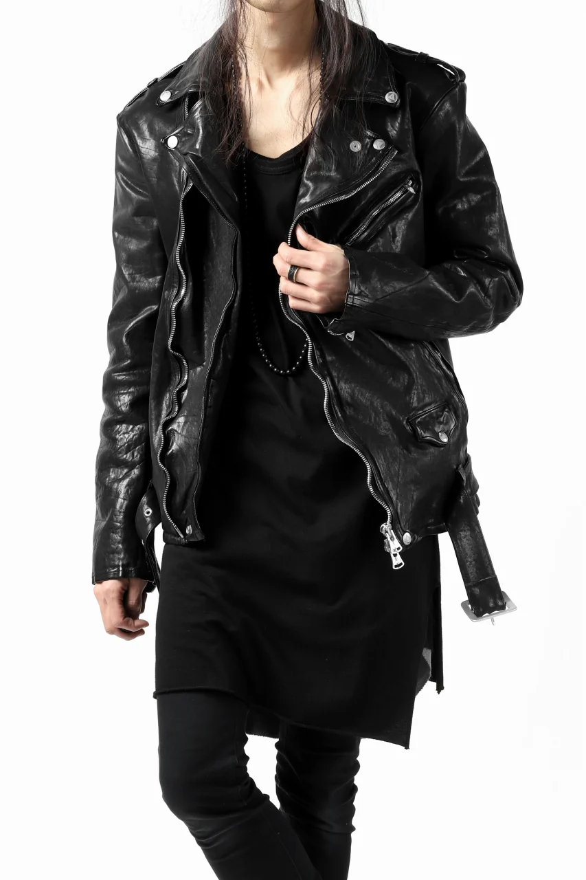 ISAMU KATAYAMA BACKLASH DOUBLE BREASTED JACKET / DOUBLE-SHOULDER OBJECT DYED (BLACK) - Image 72